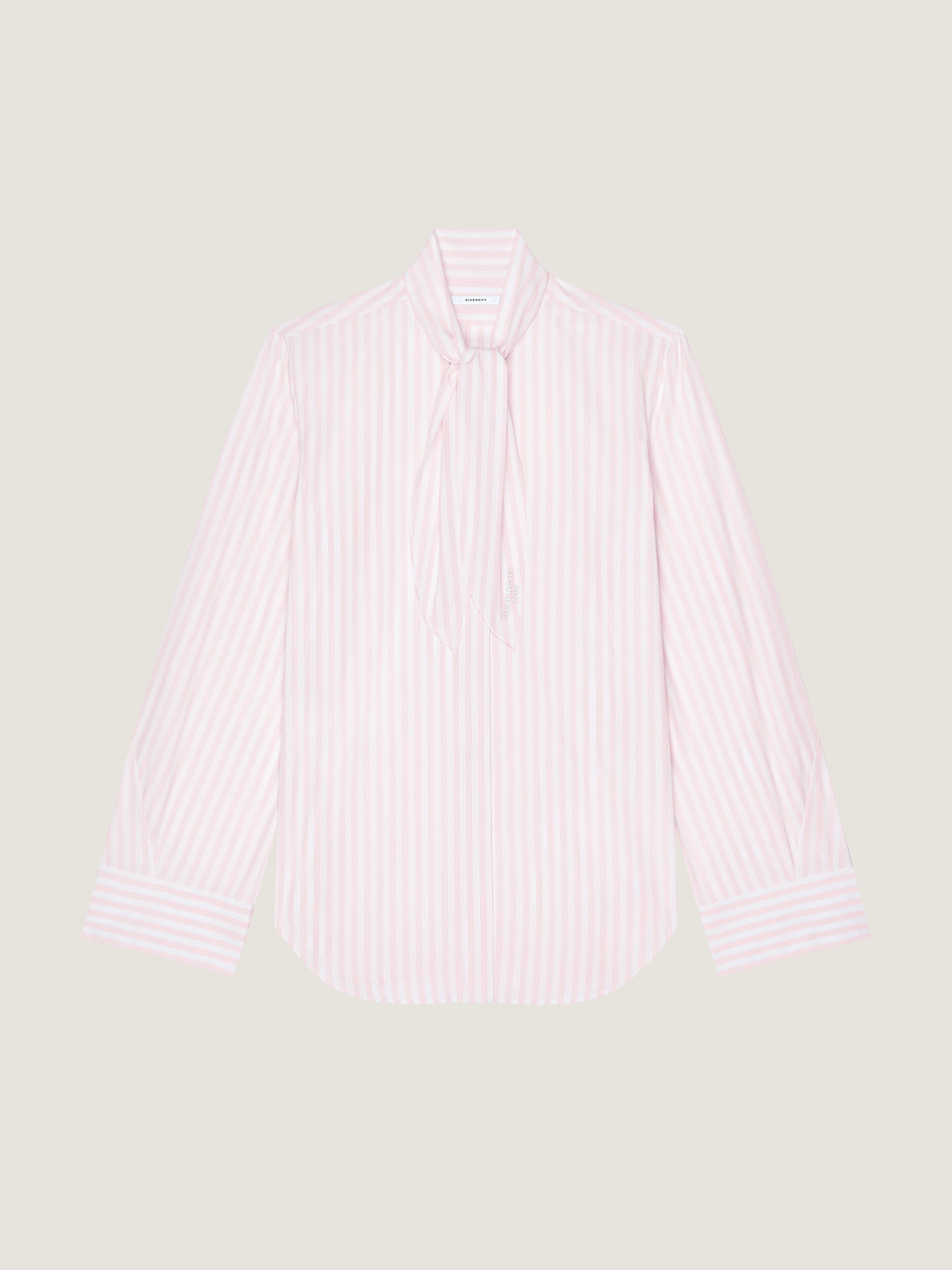 Givenchy Chemise Rayée Cocoon En Popeline Avec Naud In Multi