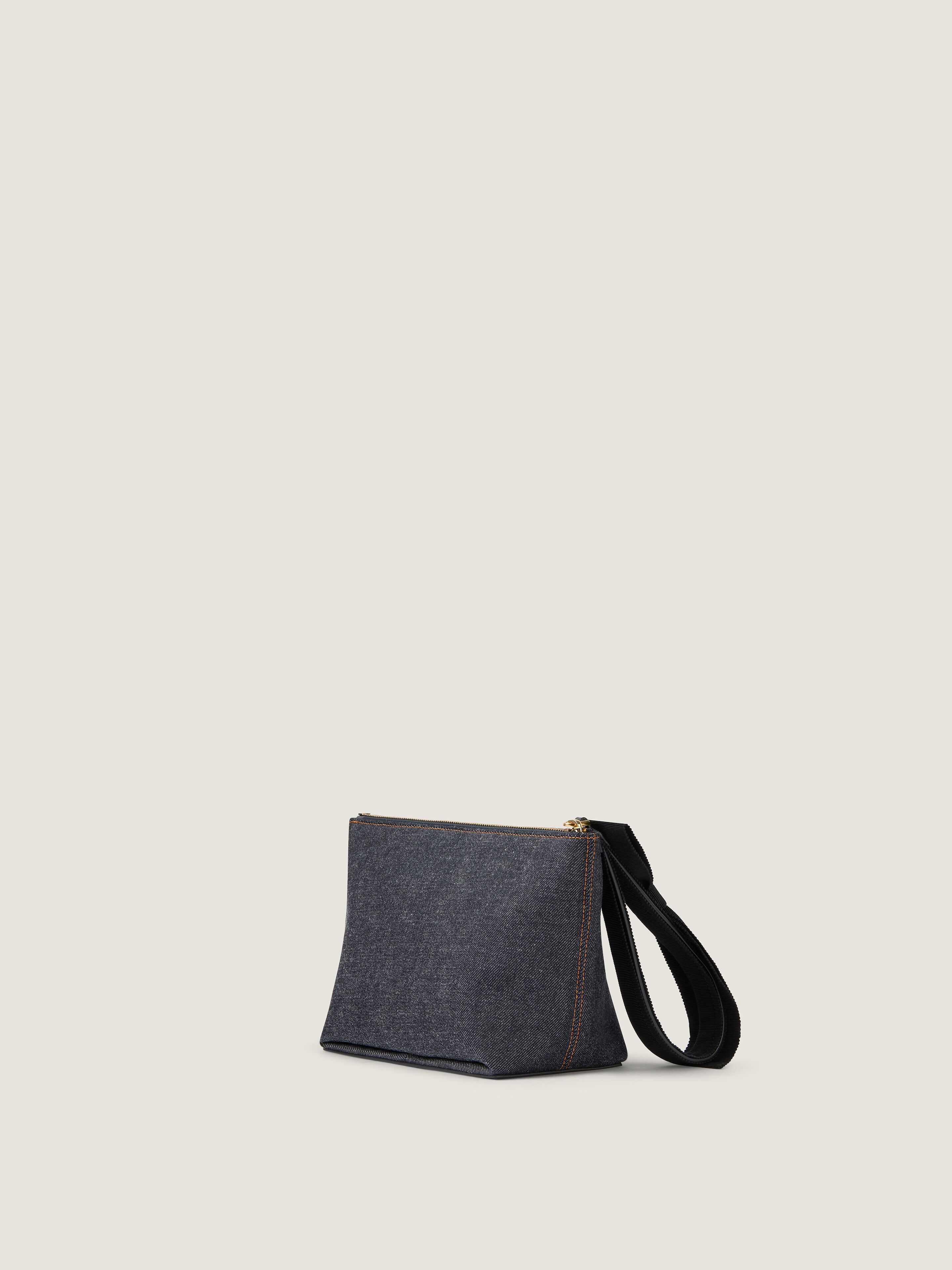 Small Givenchy pouch in denim with bow in - indigo blue