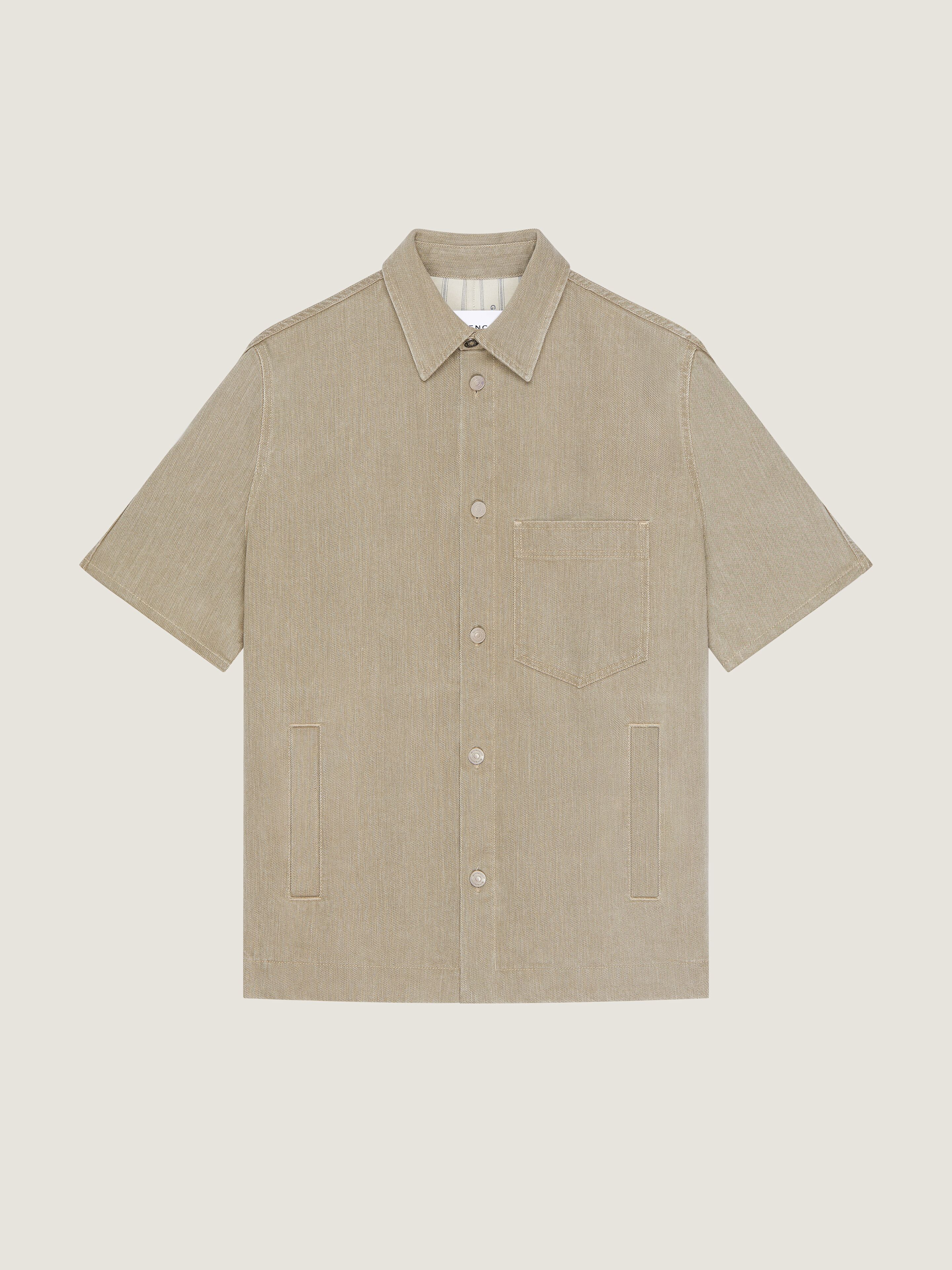 Givenchy Shirt In Beige Denim In Brown