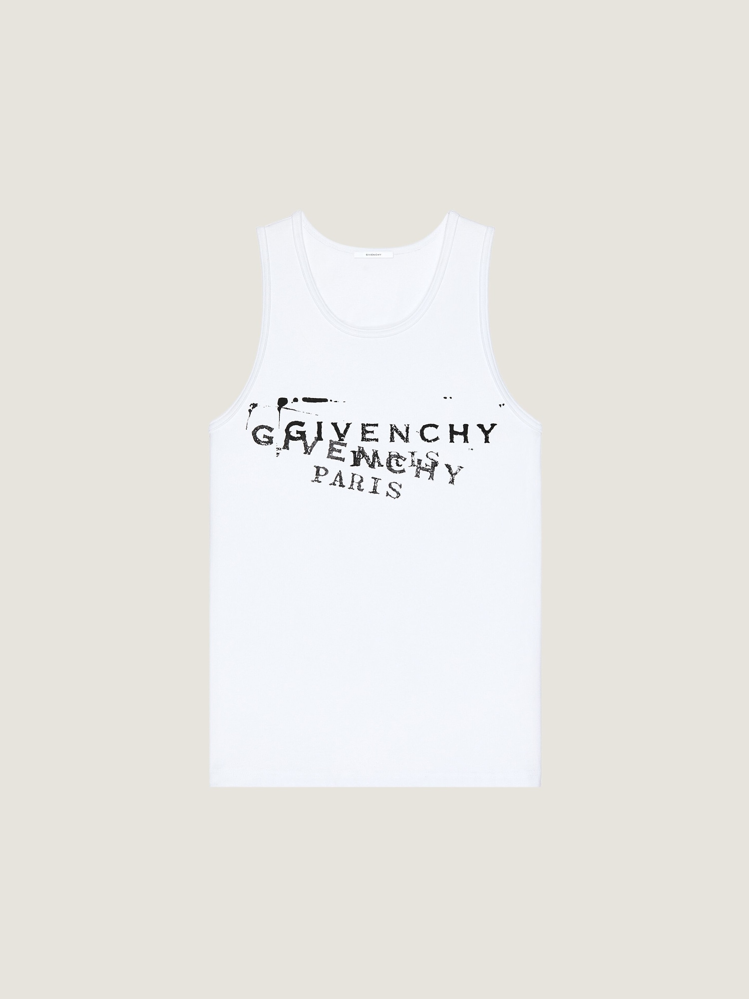 Tank top in cotton with GIVENCHY Stamp print