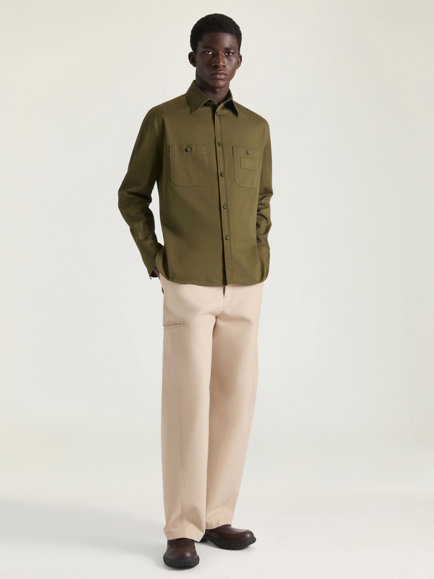 Couture Seam overshirt in cotton GIVENCHY Paris patch