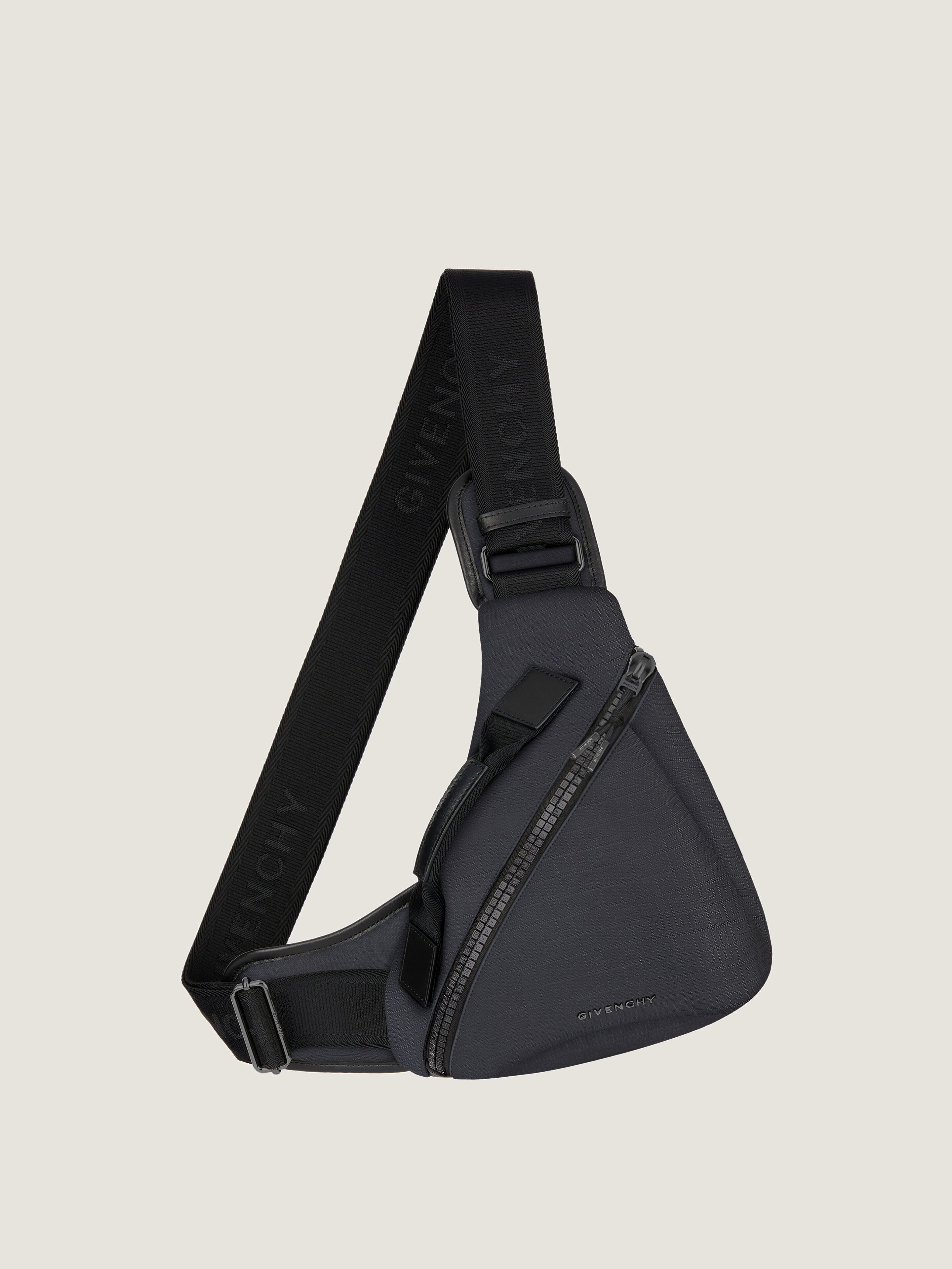 Small G-Zip Triangle bag in 4G nylon in - black | Givenchy US