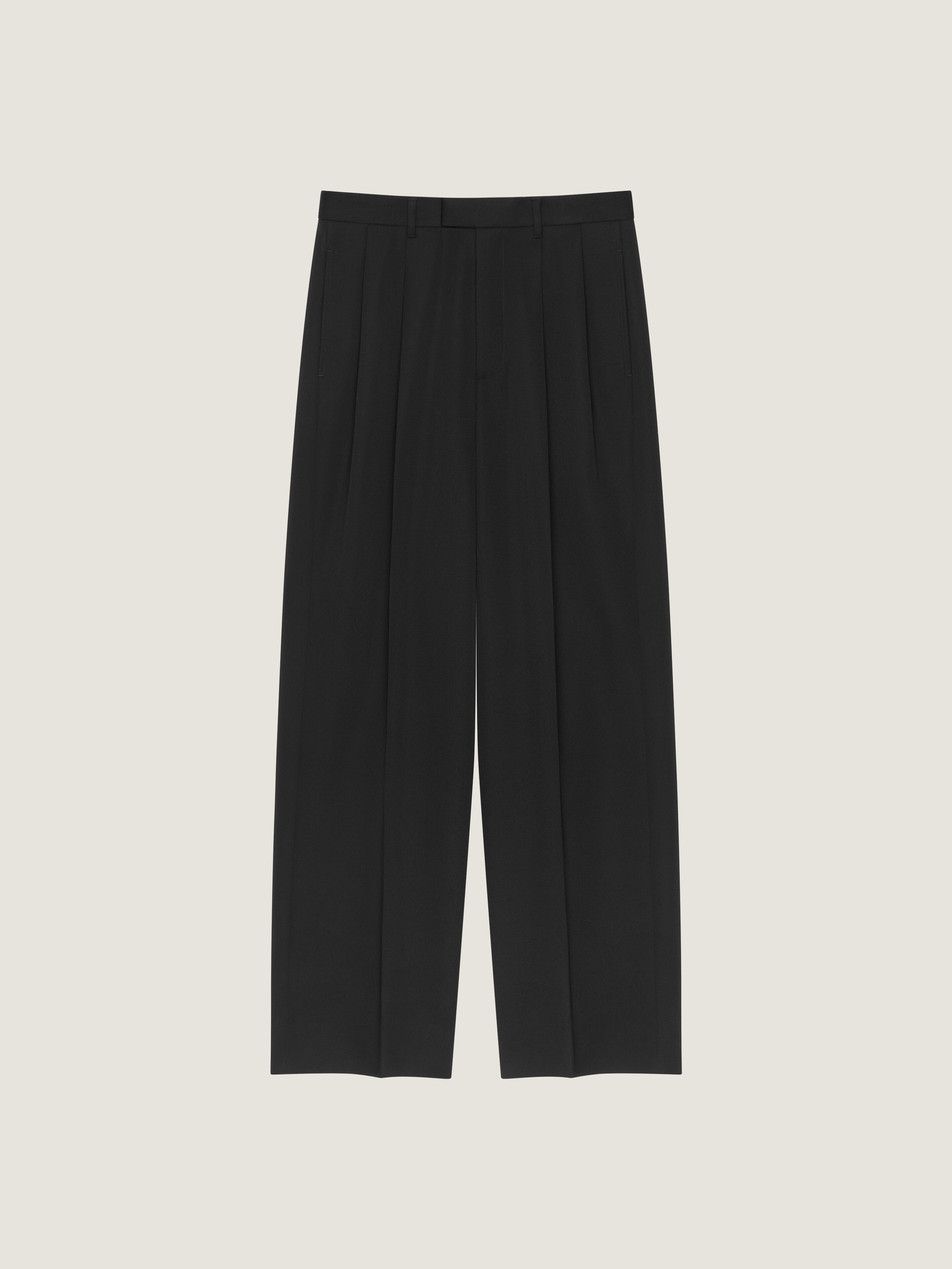 Givenchy Double Pleat Trousers In Wool In Black