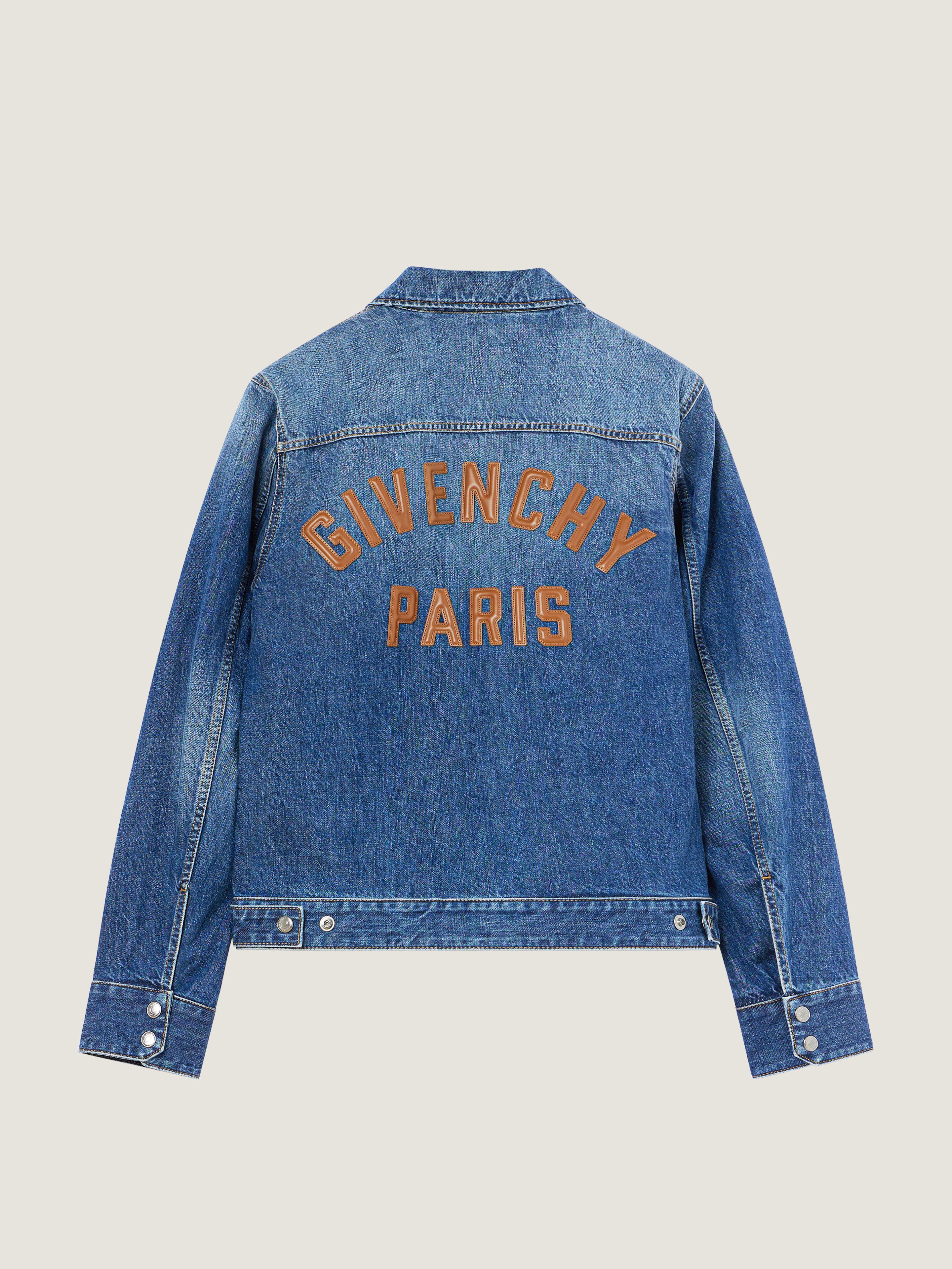 Zipped jacket in dark blue denim | Givenchy CA | Givenchy