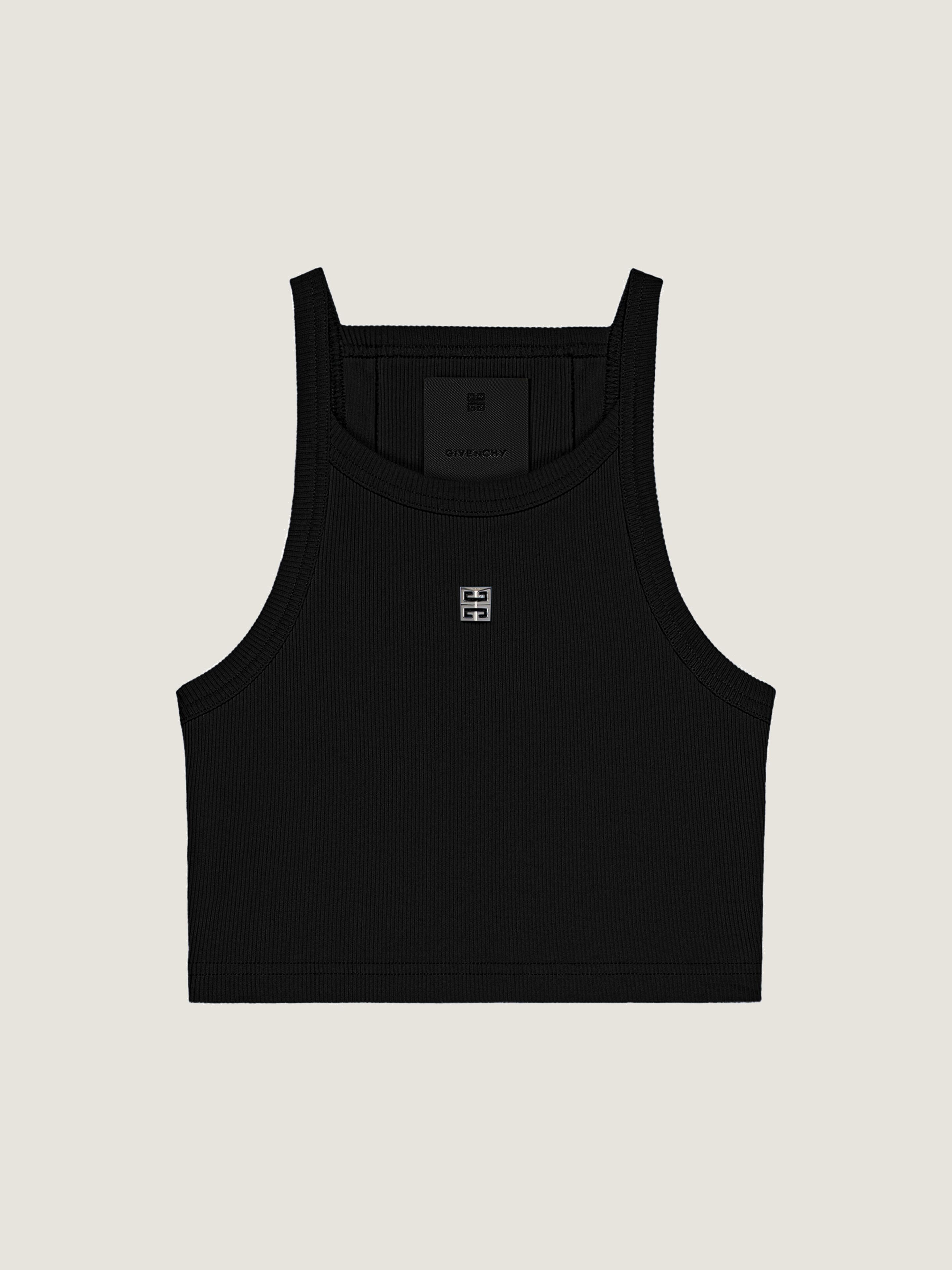 Cropped Raw Hem Rib Tank | Light Heather Grey – Khy