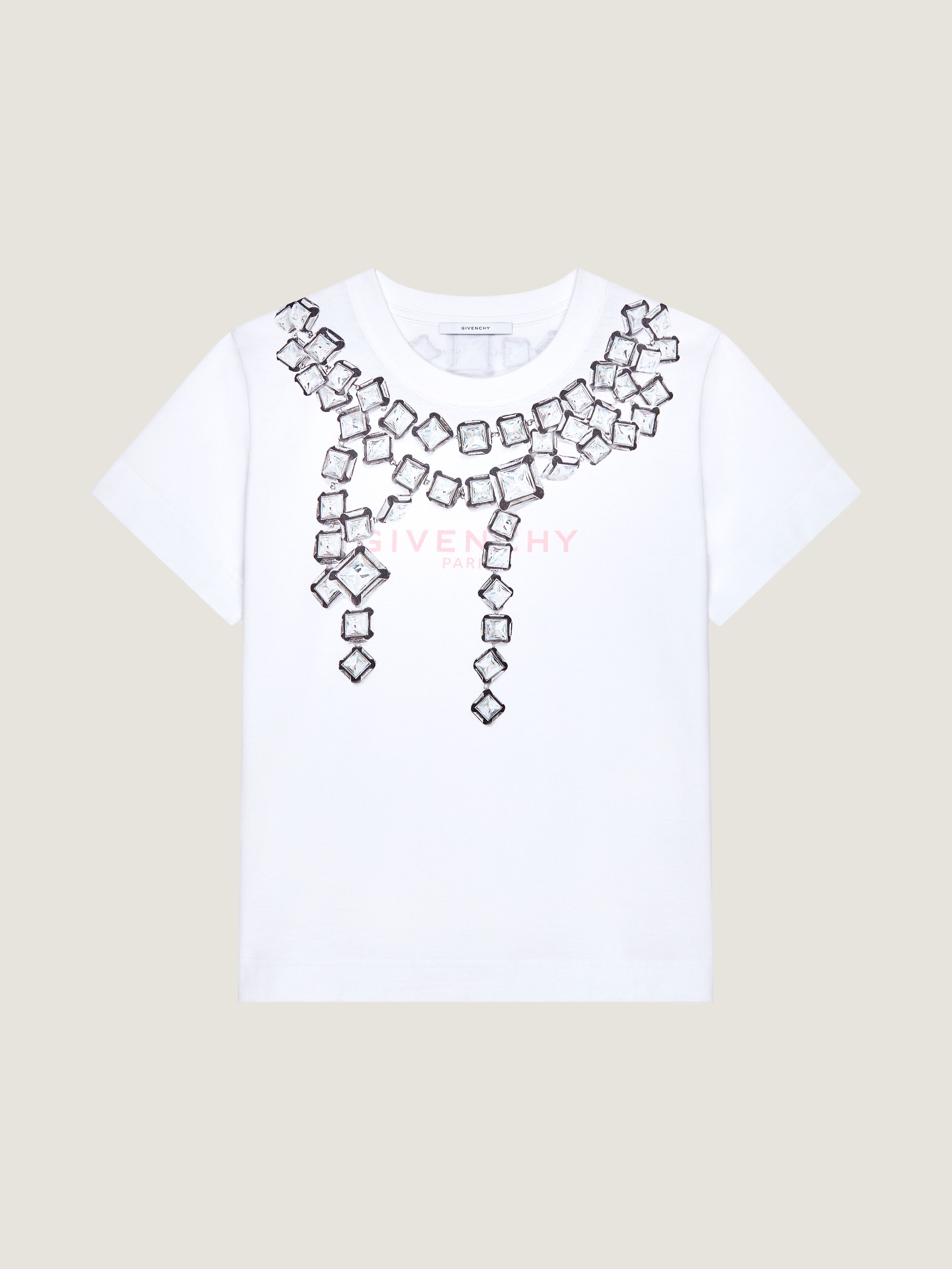 Givenchy Deconstructed Crystals-print T-shirt In White