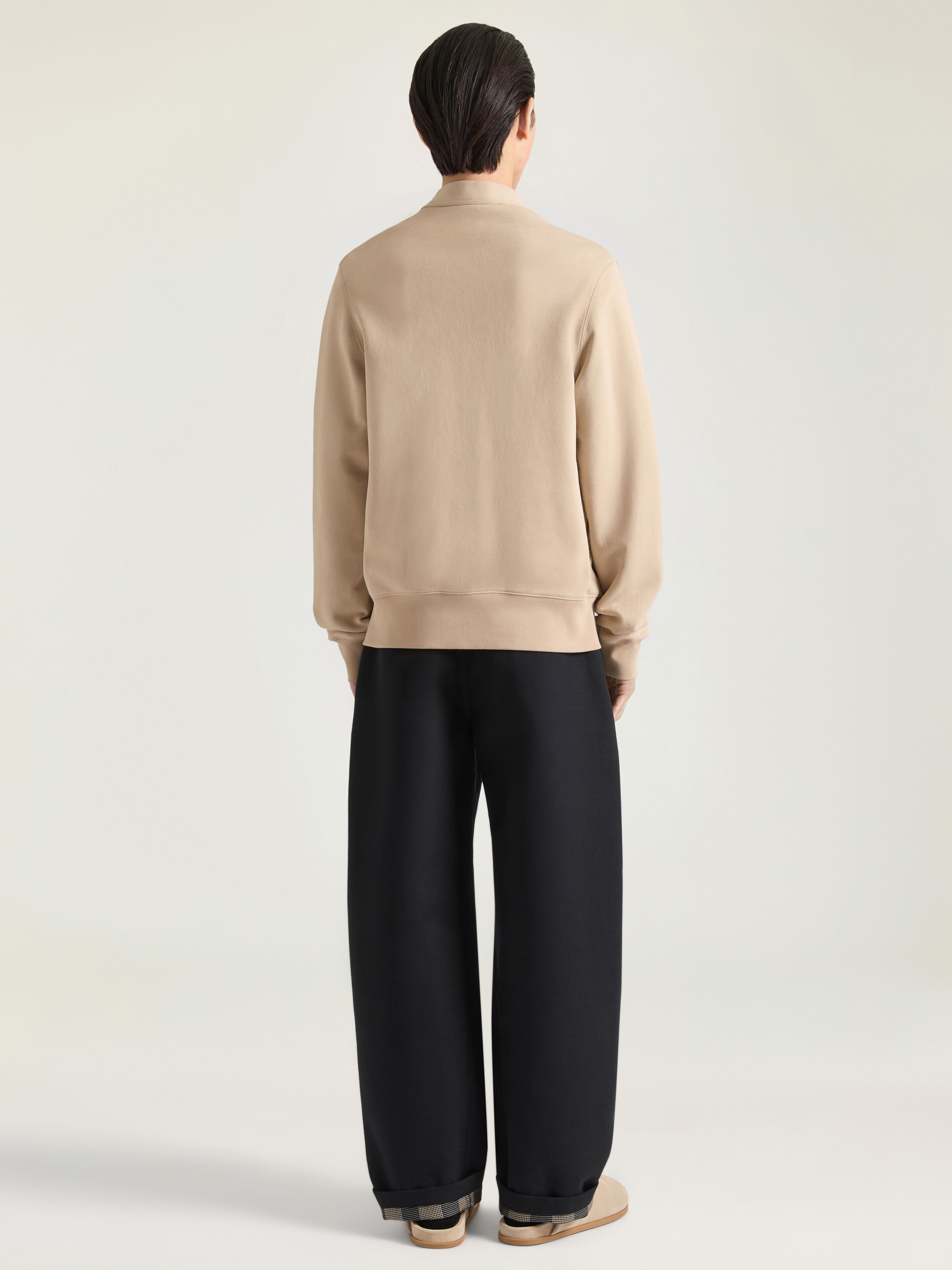 Cardigan in cotton with Givenchy Paris gros grain in - beige