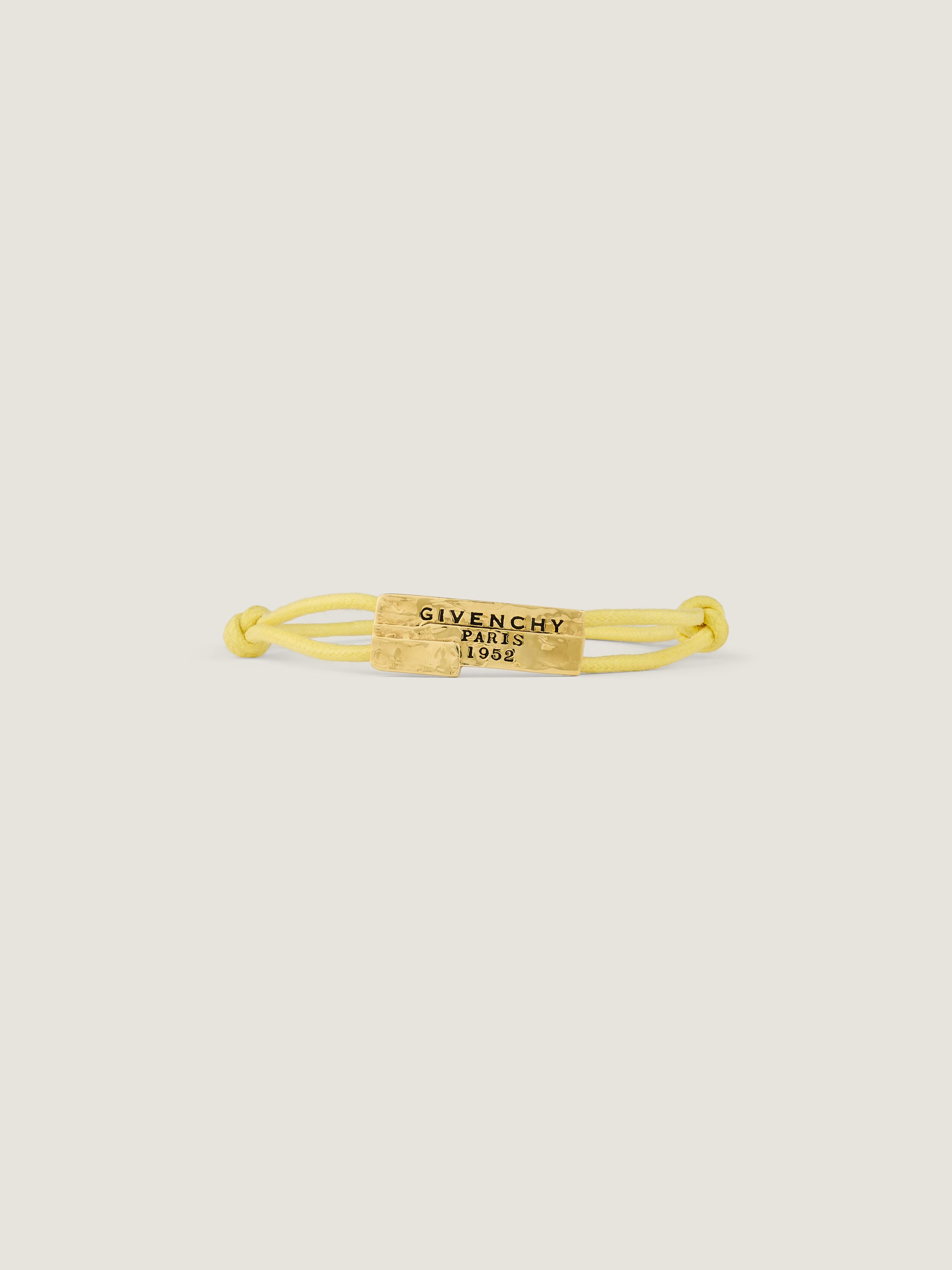 Givenchy Tape cord bracelet in cotton and metal | Givenchy US