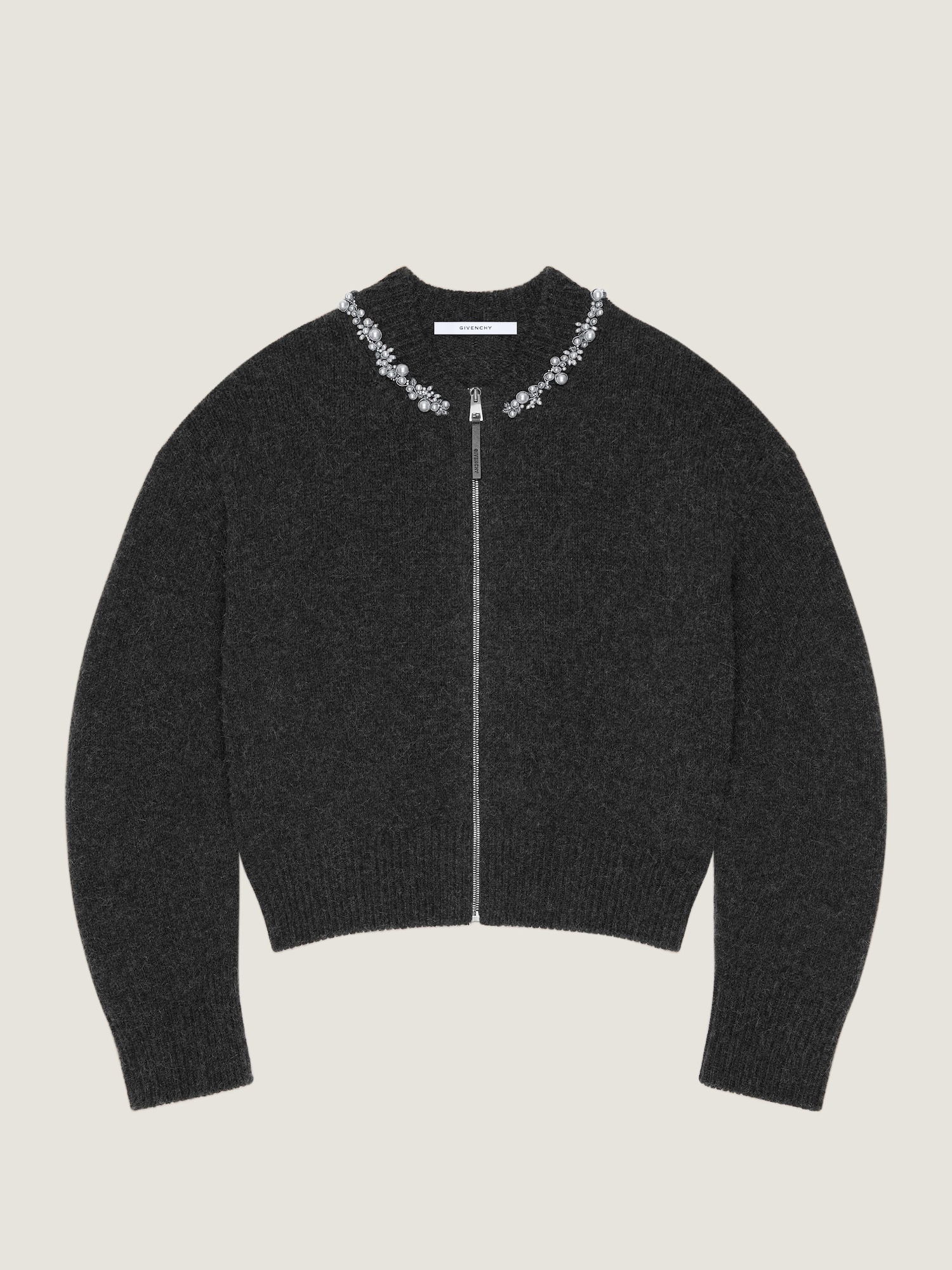 Embellished Couture Seam cardigan in alpaca and yak wool