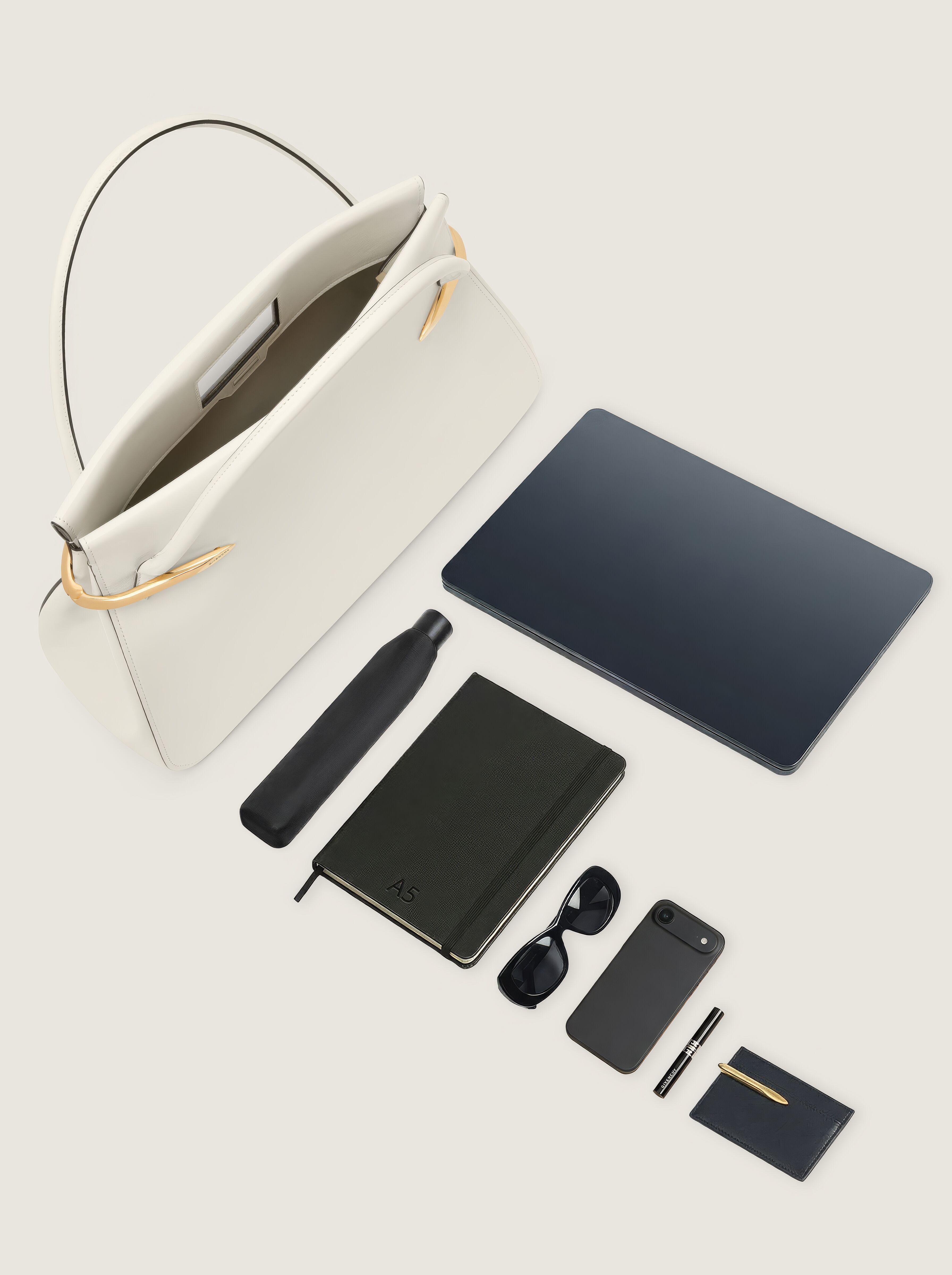 Large Pinch bag in leather in - ivory - BB5157B2CN-105 | Givenchy US