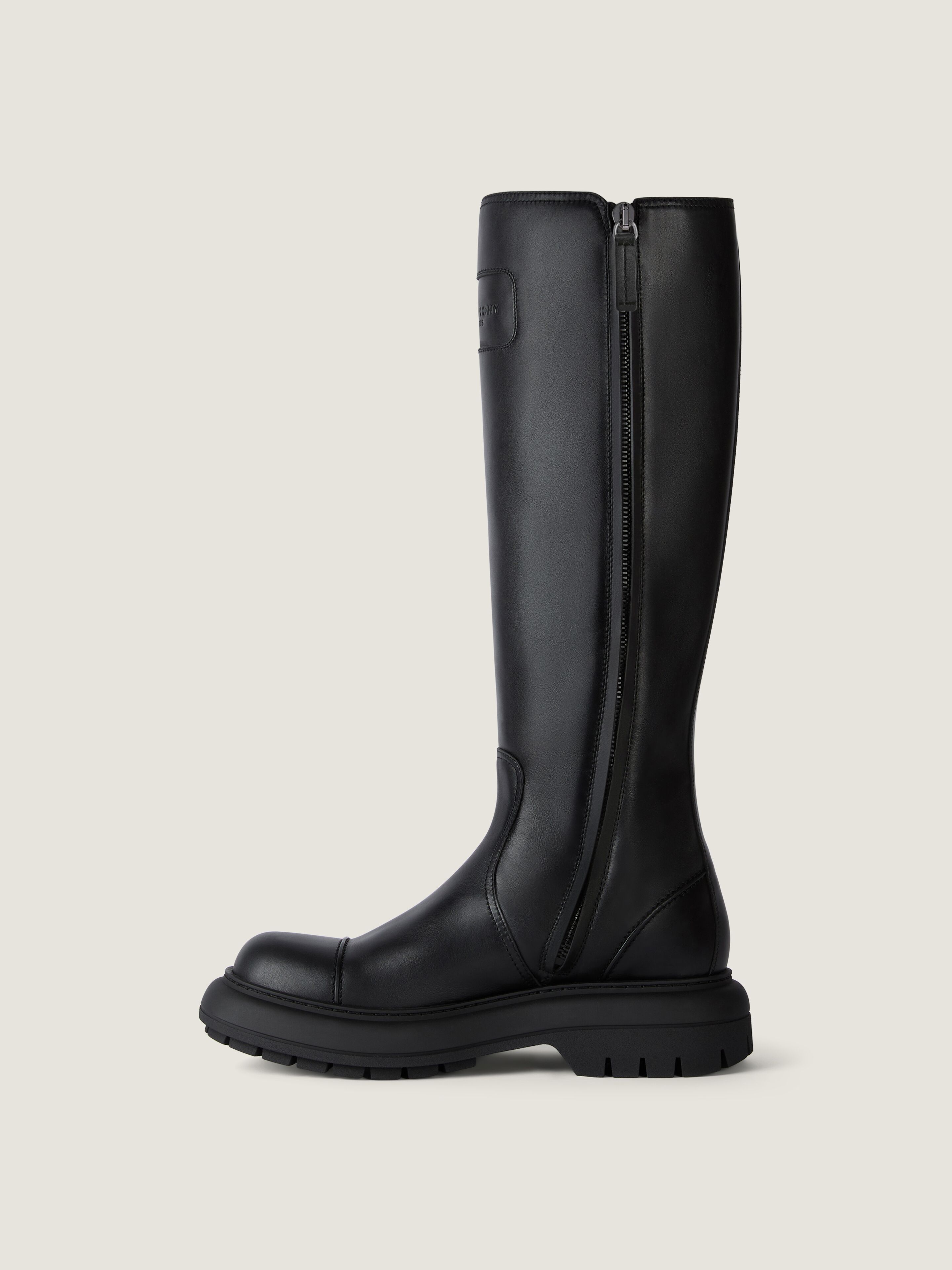 Givenchy Cargo biker knee high boots in leather in - black