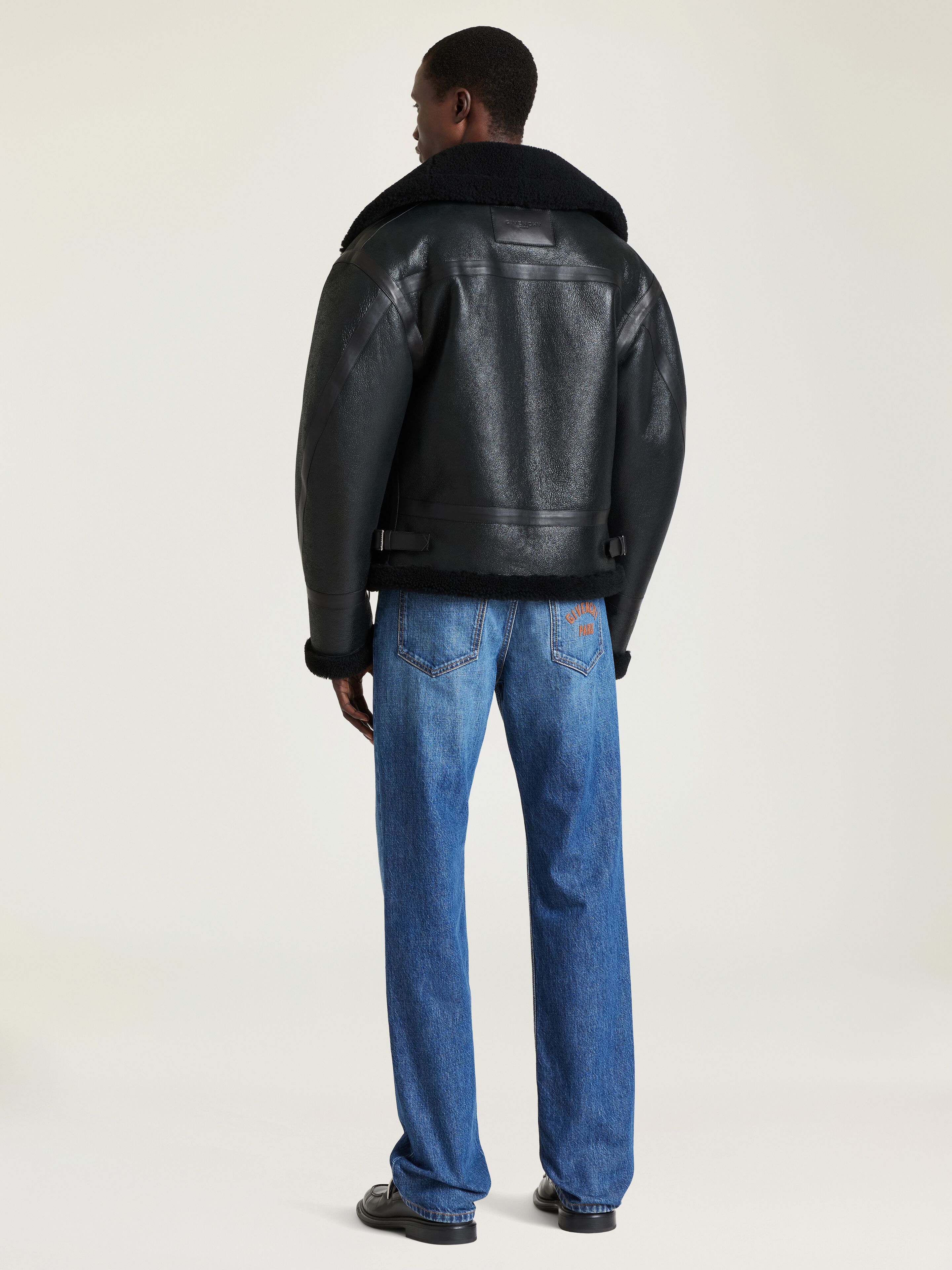 Couture Seam aviator blouson in leather and shearling | Givenchy