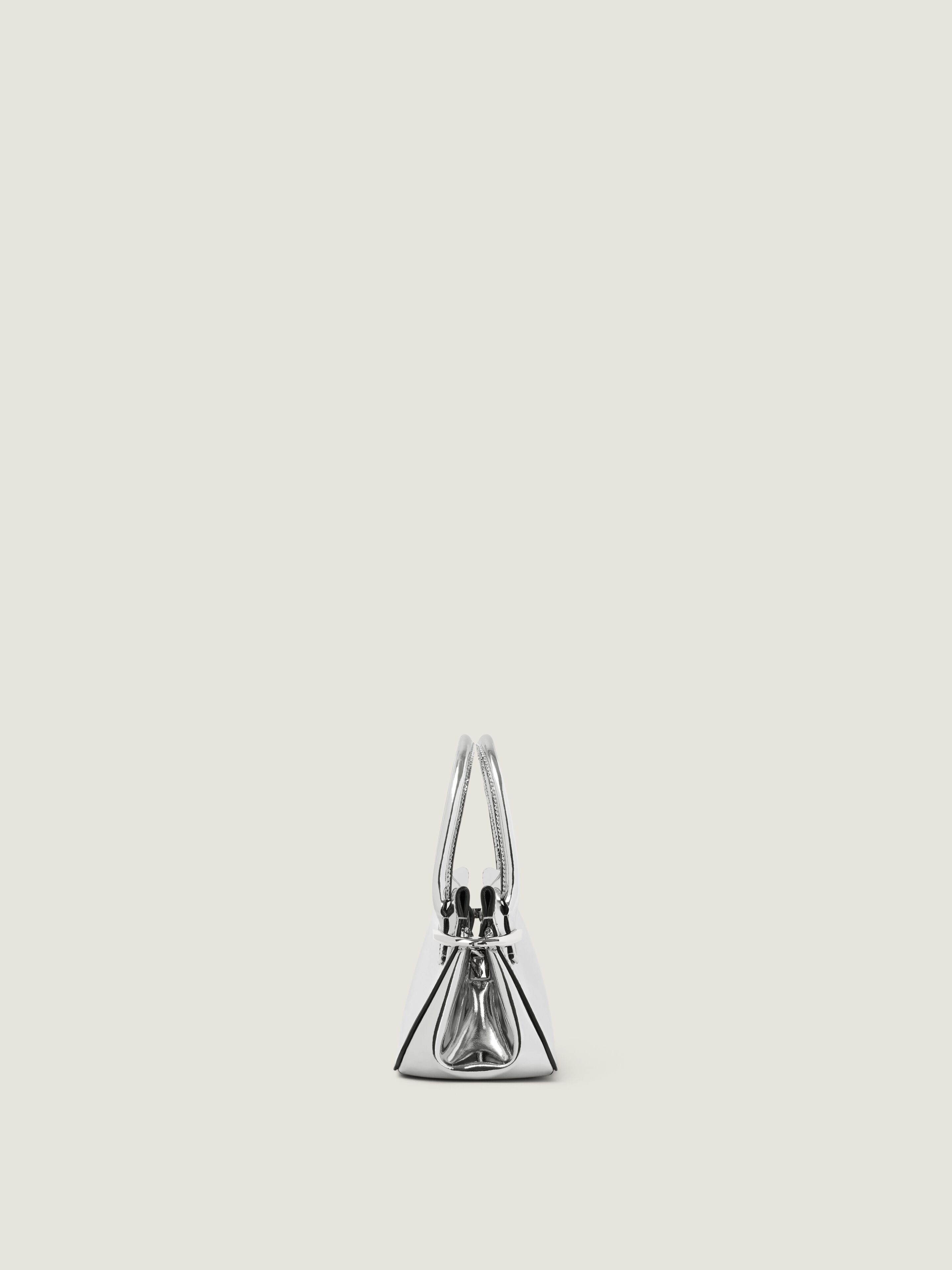 Mini Pinch bag in mirror effect leather in - silvery - BB515JB2CZ Mini Pinch bag in mirror effect leather in - silvery - BB515JB2CZ