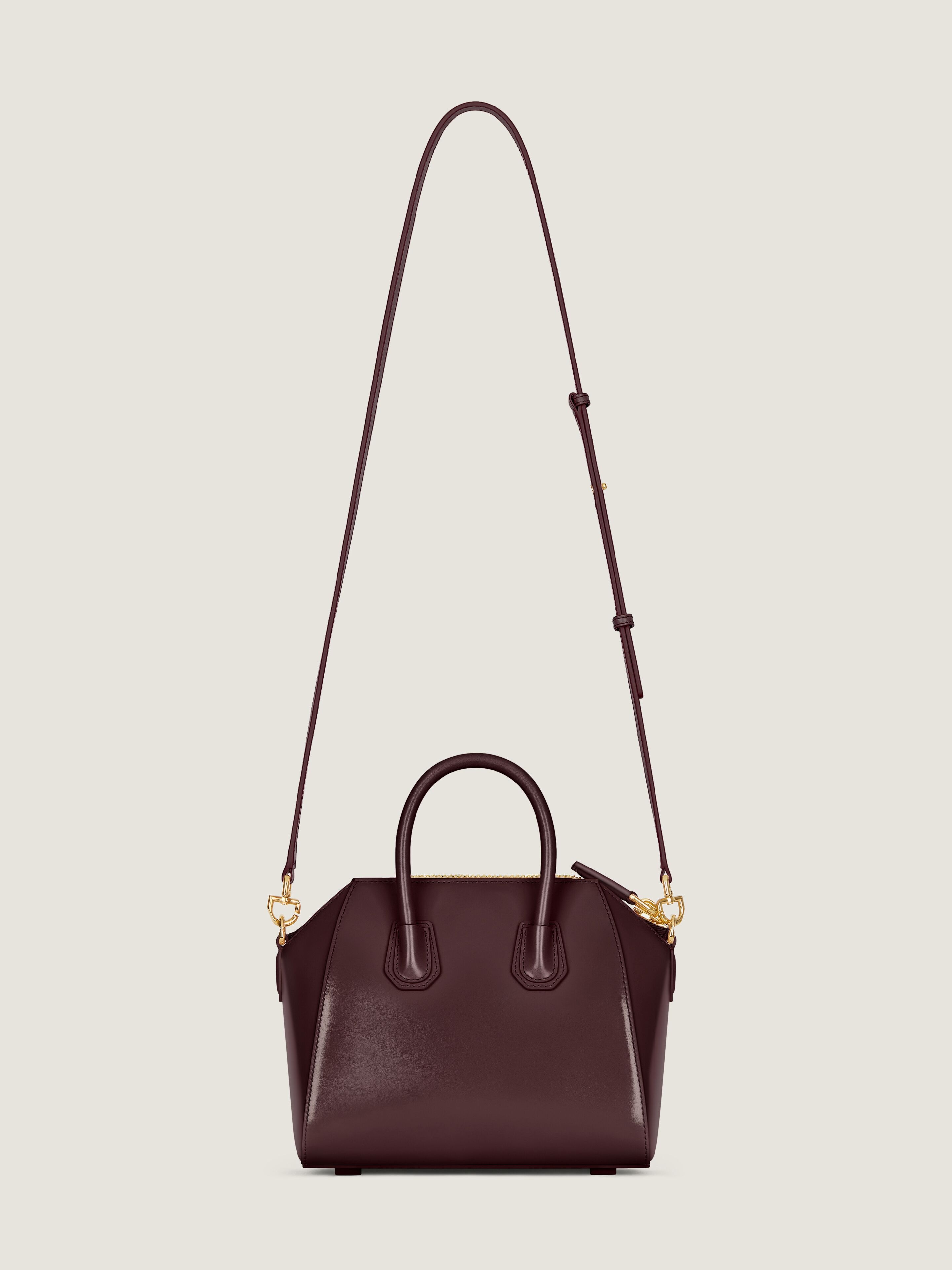 Mini Antigona bag in Box leather in - burgundy - BB5148B13A-604