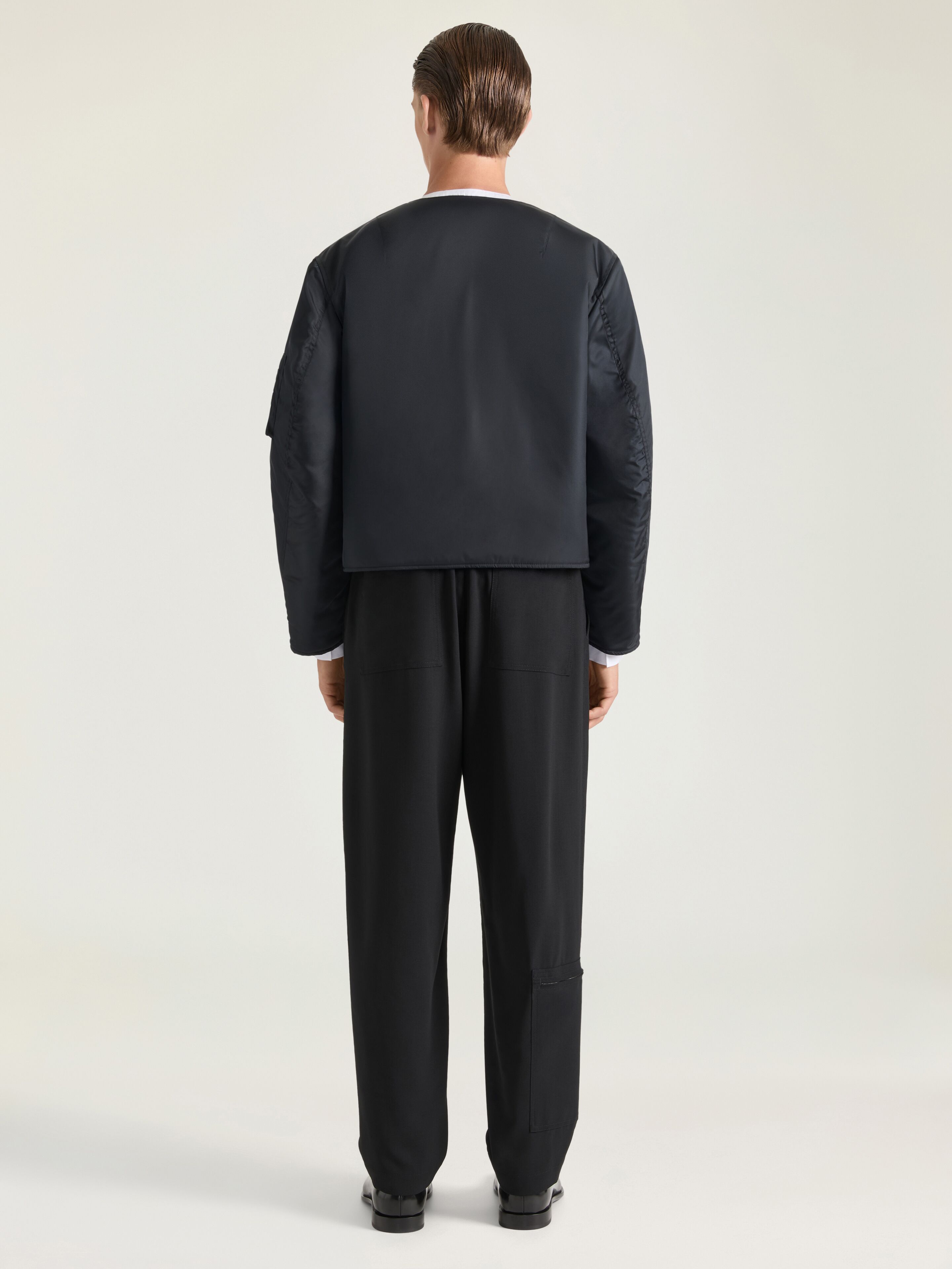 Multi zip trousers in wool crepe in - black - BM51NK1YJG-001