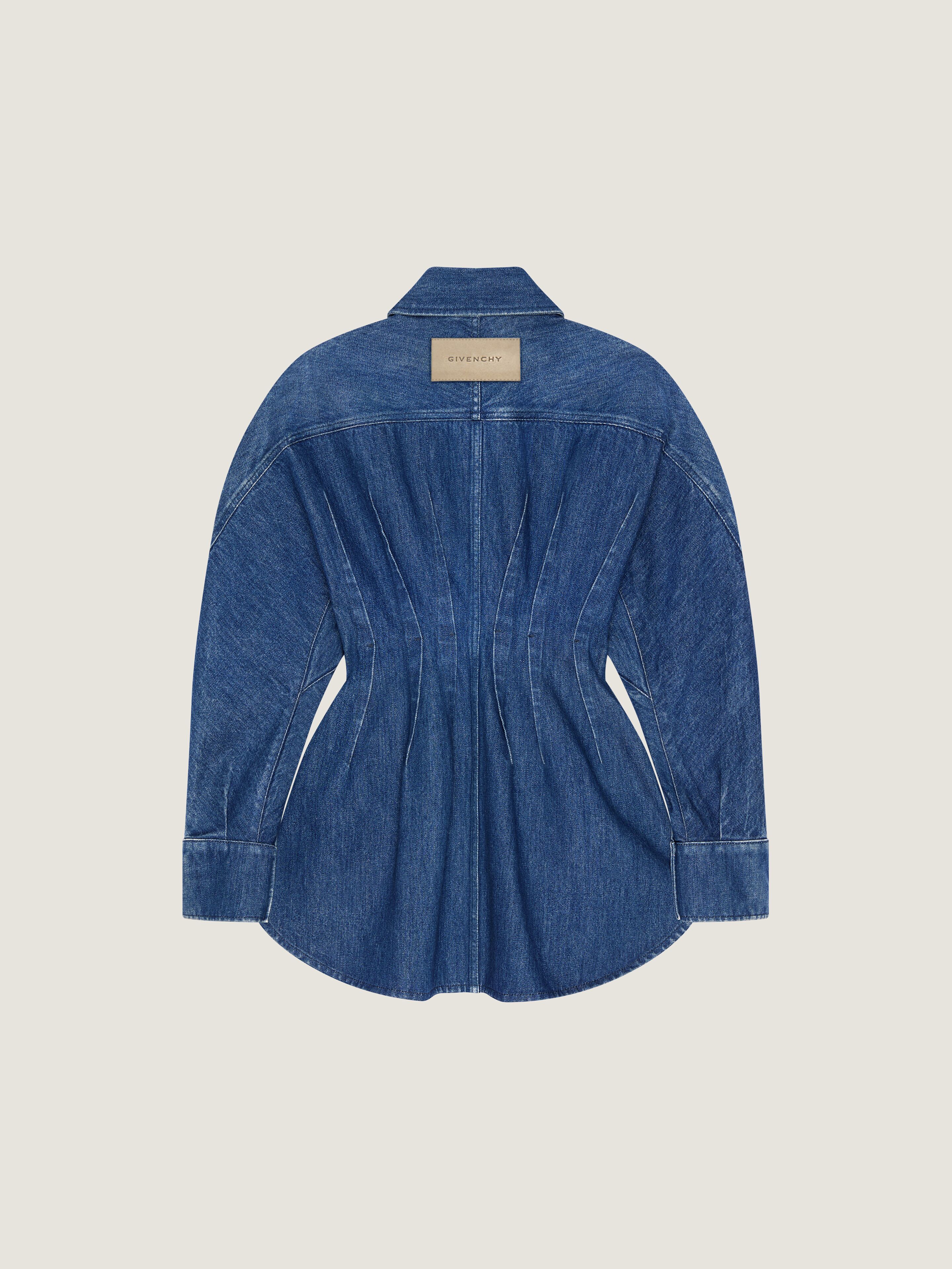 Cocoon dress in medium blue denim in - medium blue - BW22QS517B Cocoon dress in medium blue denim in - medium blue - BW22QS517B