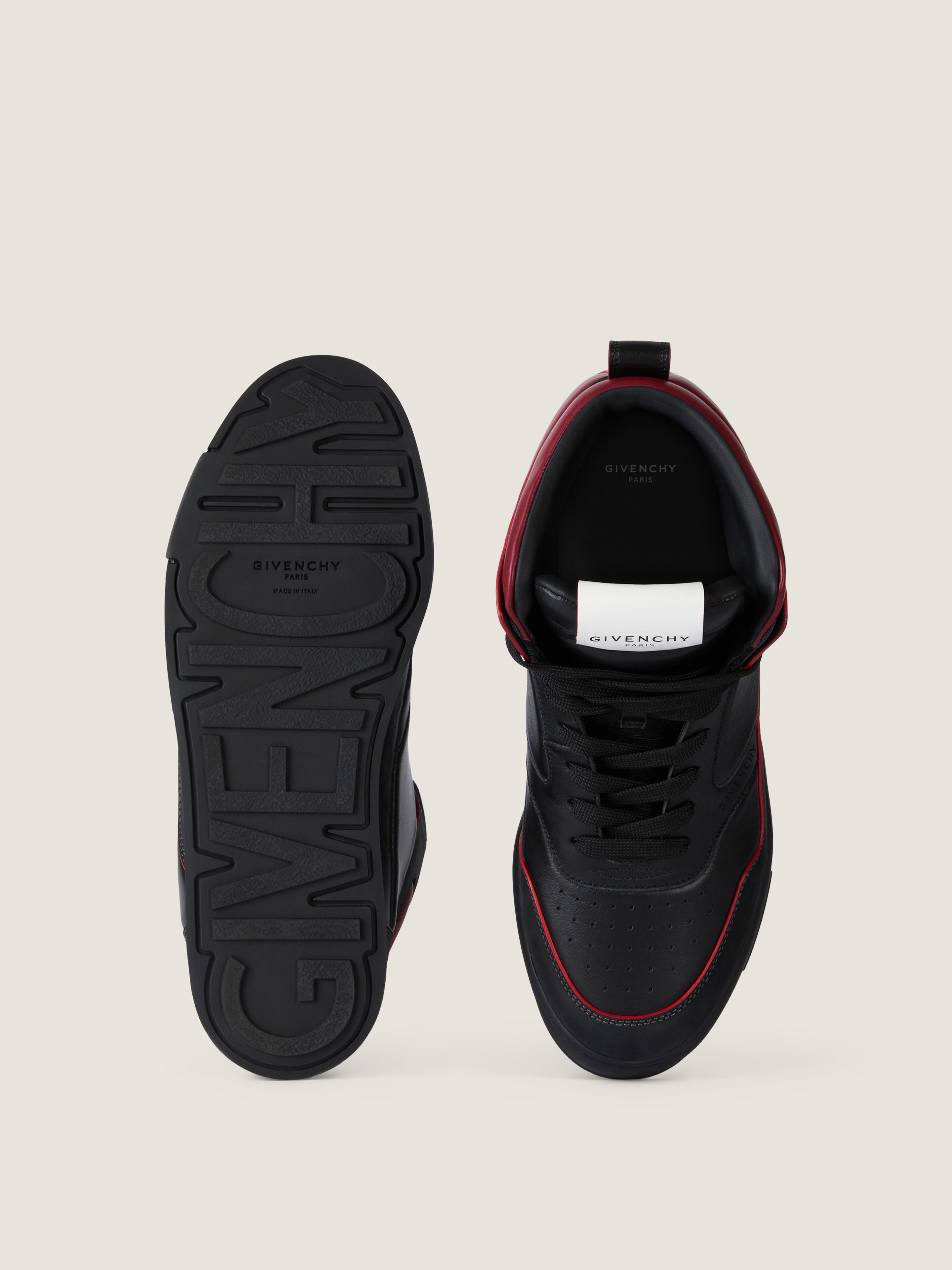 GIVENCHYヤード レザー ハイトップ スニーカー - ブラック