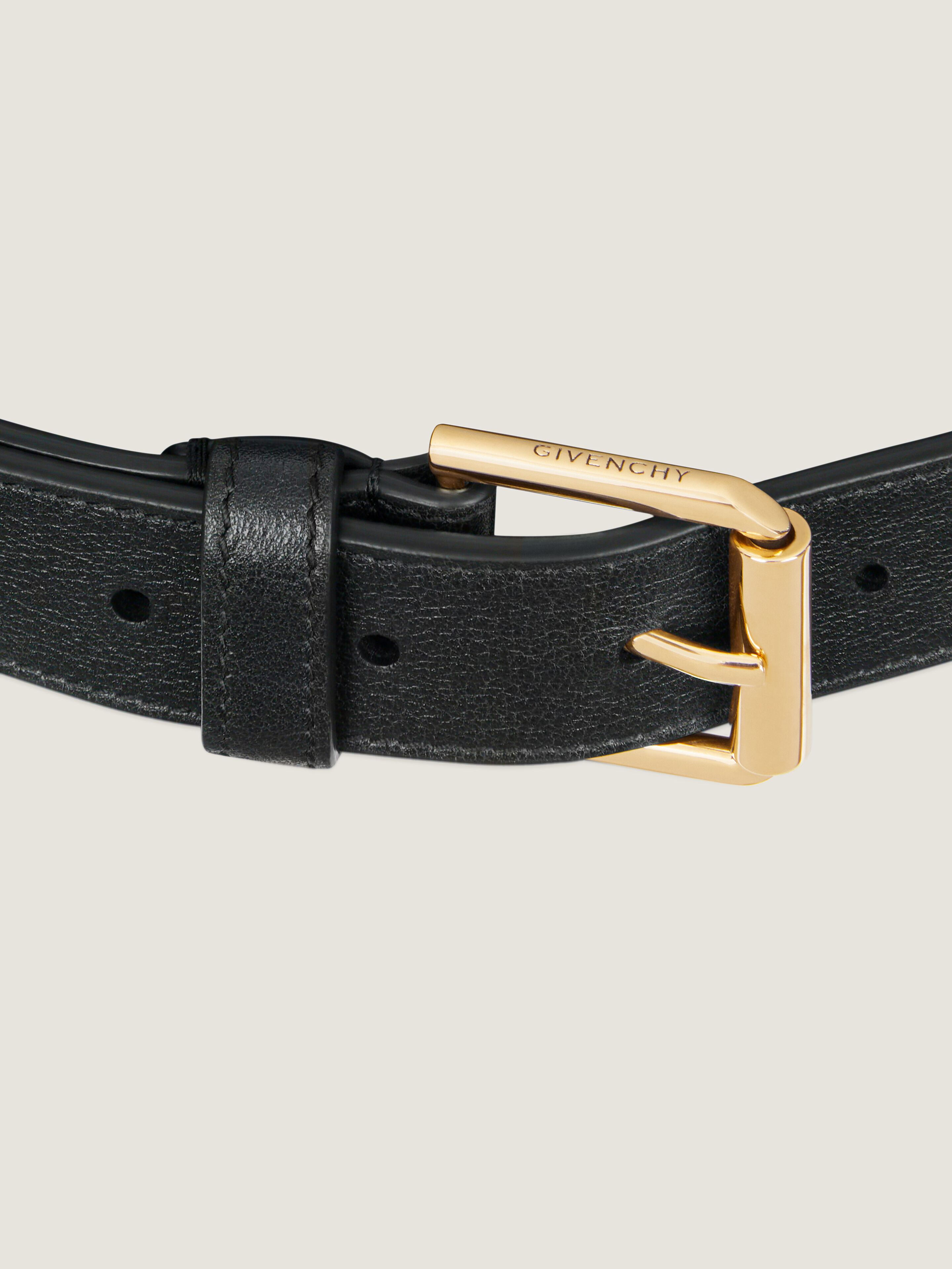Voyou belt in shiny leather in - black - BB408ZB2AE-001 | Givenchy US