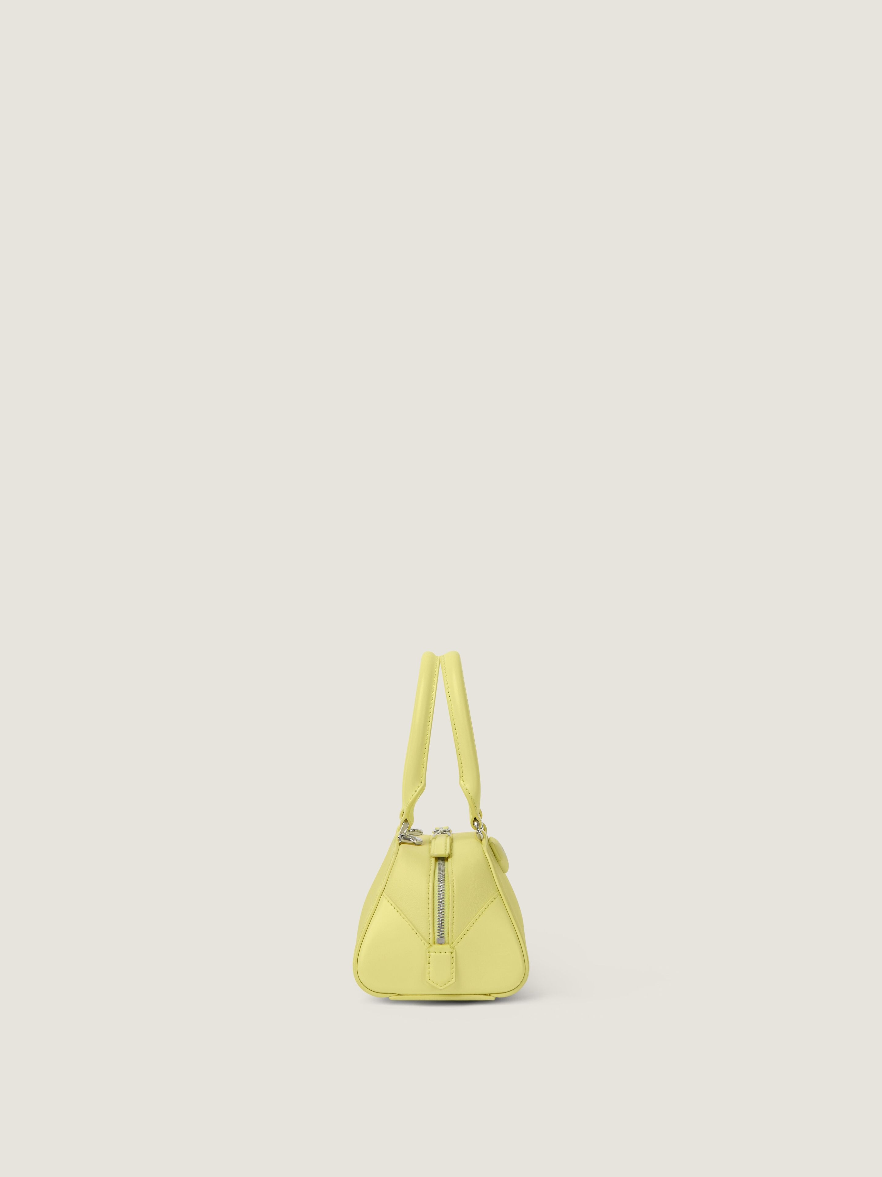 Mini Antigona East-West bag in Box leather in - acid yellow