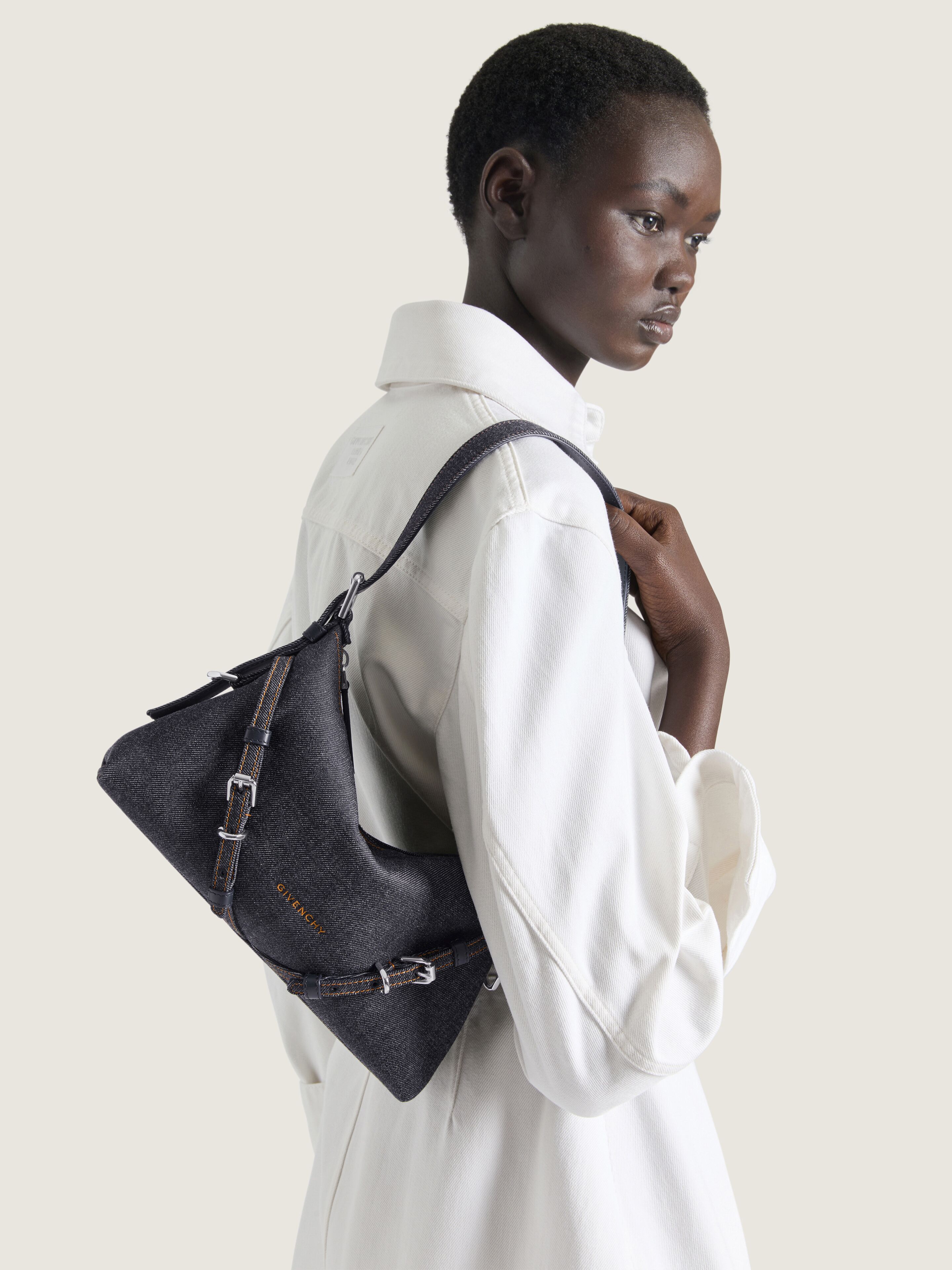 Mini Voyou bag in denim | Givenchy DE | Givenchy