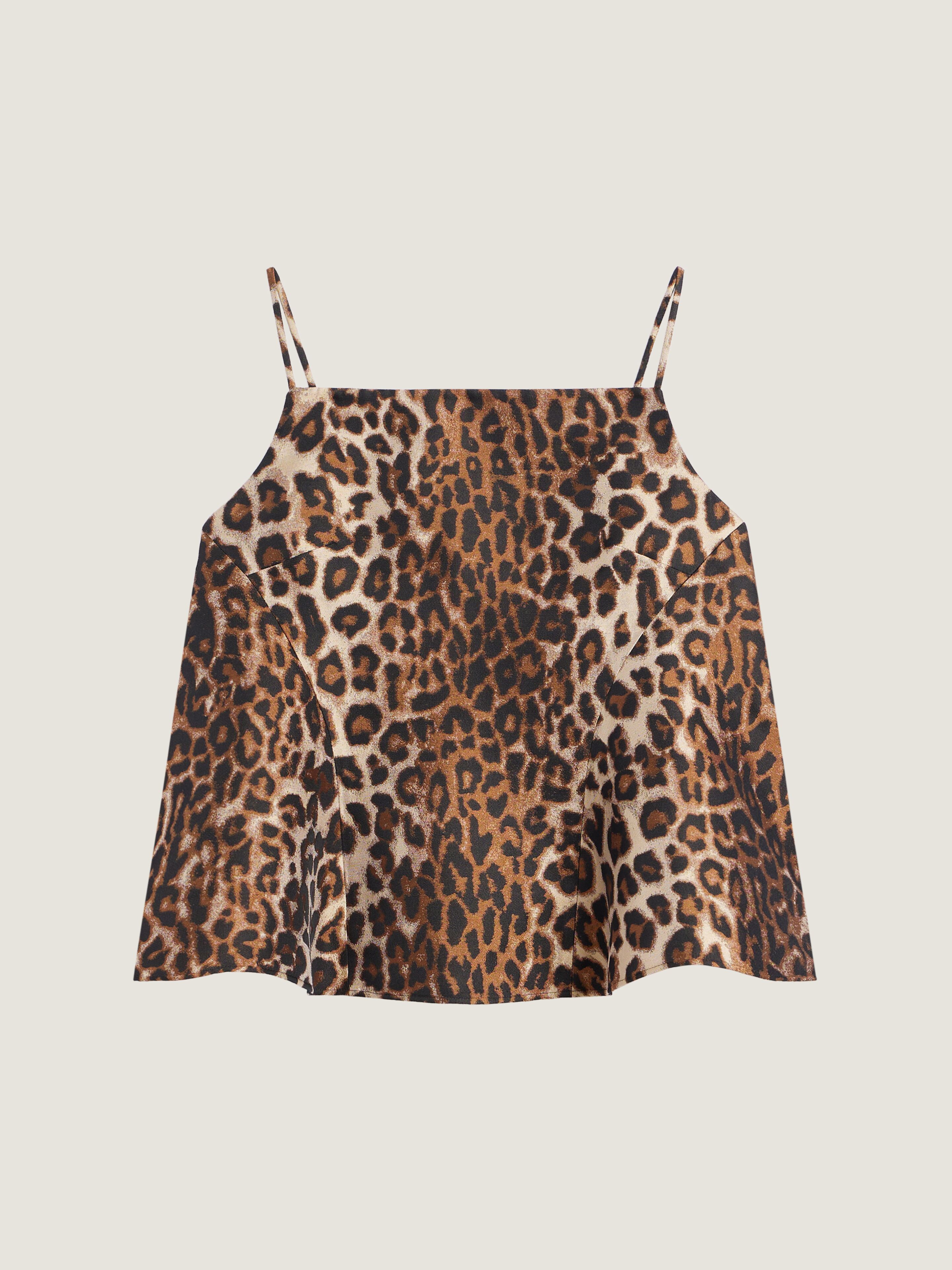 Givenchy Sliced Top In Leopard Jacquard In Animal Print