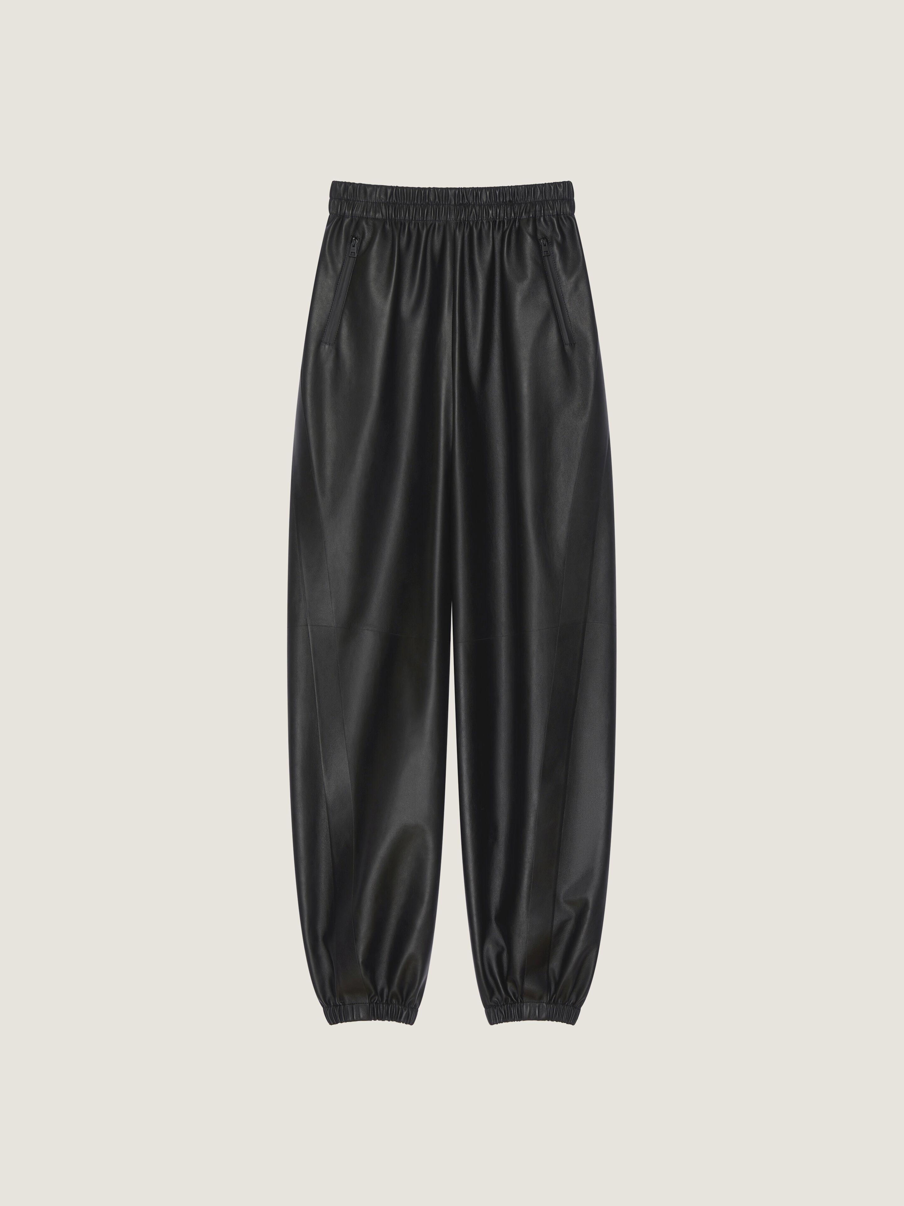Givenchy Jogger Pants In Nappa Leather In Black