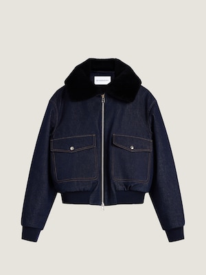 Blouson in raw denim