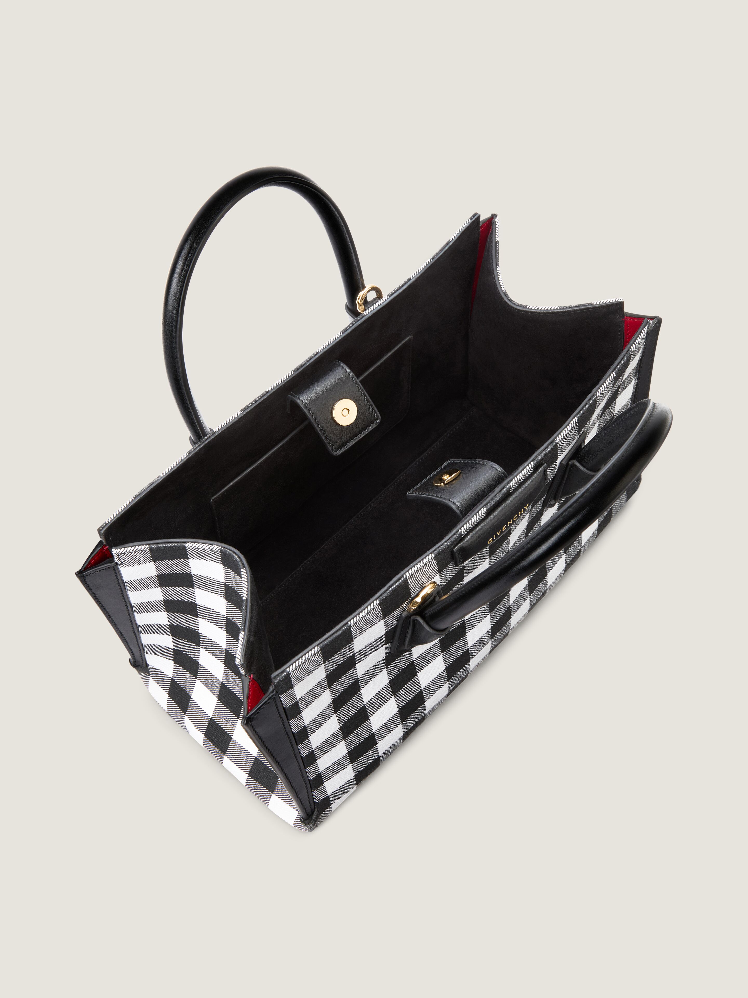 Small Antigona Catchall bag in checked canvas | Givenchy US | Givenchy