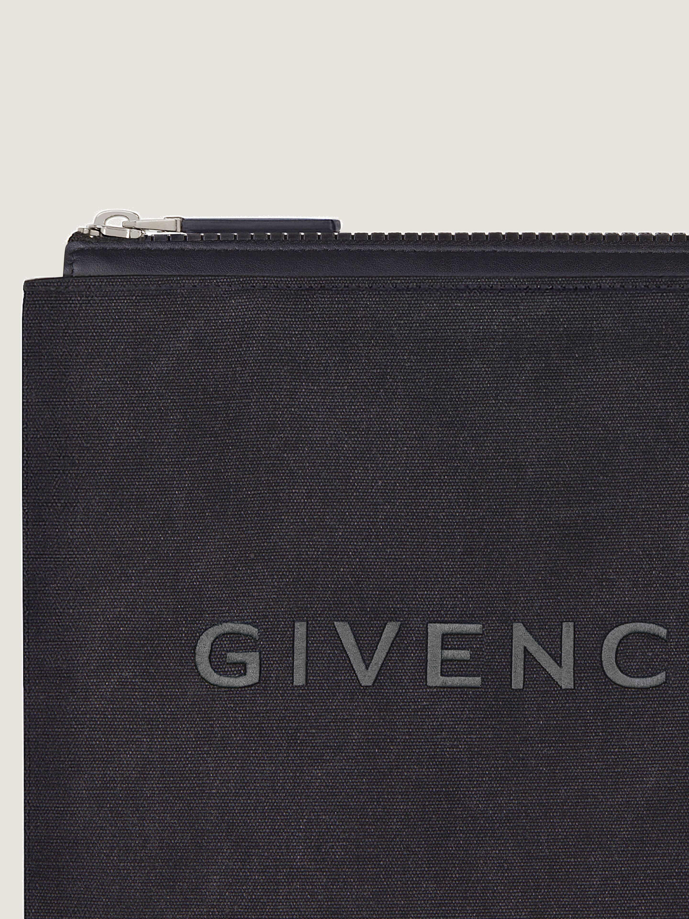 ブランドロゴ ポーチ キャンバス - ブラック | GIVENCHY JP