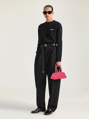 Mini Antigona East-West bag in Box leather