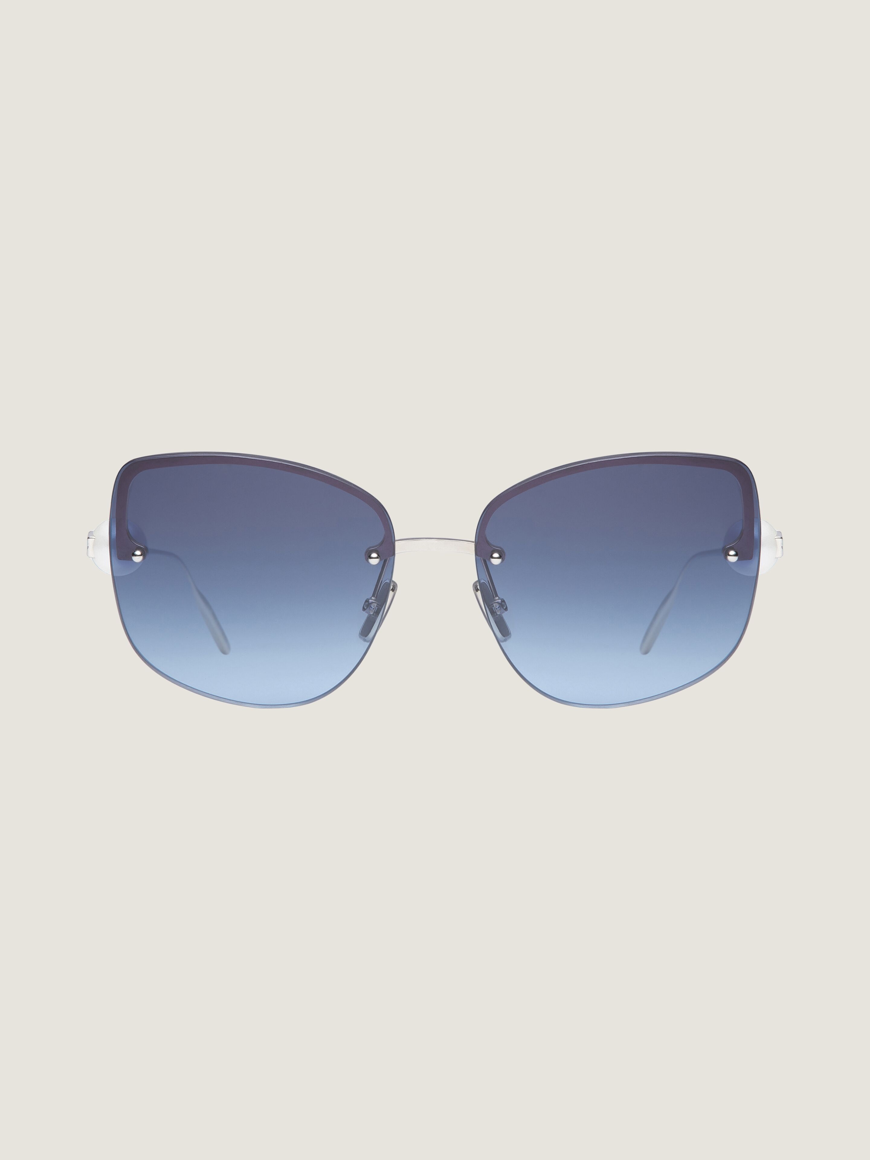 4G Pearl sunglasses in metal with crystals in - blue/silvery