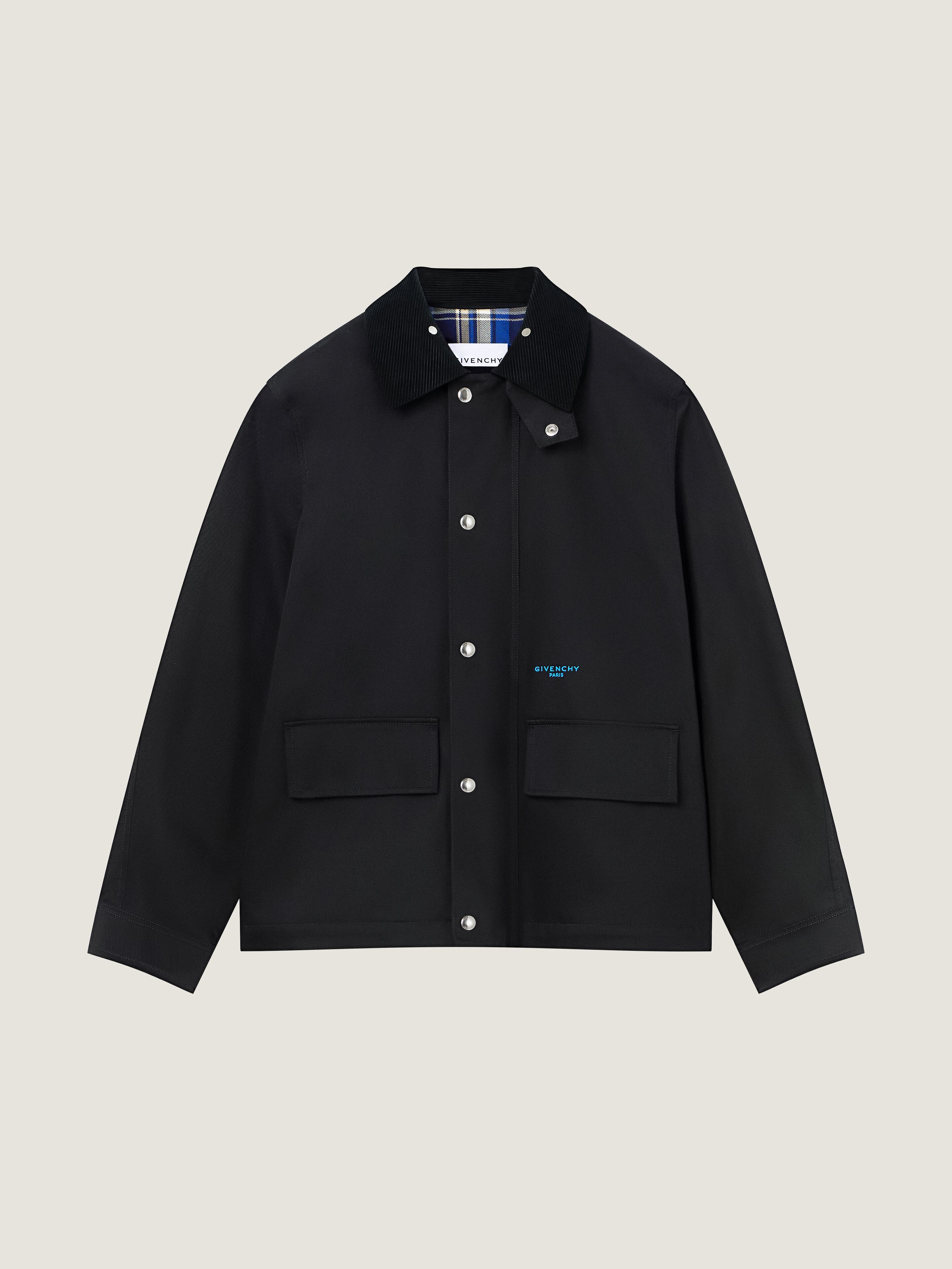 Field jacket in cotton with a checked lining | Givenchy US | Givenchy Field jacket in cotton with a checked lining | Givenchy US | Givenchy
