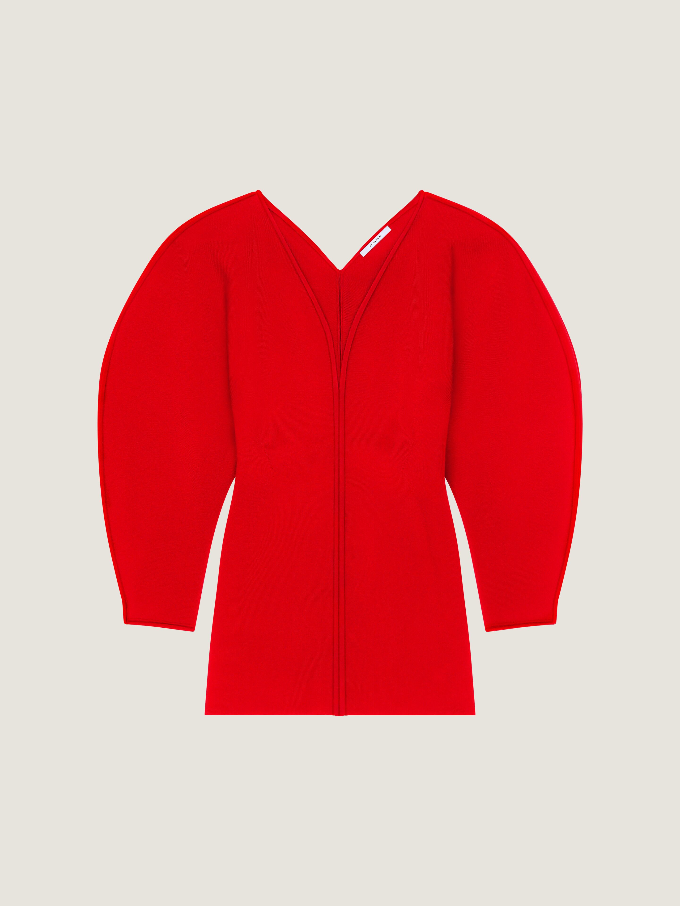 Givenchy Mini Robe Cocoon En Maille Technique In Red