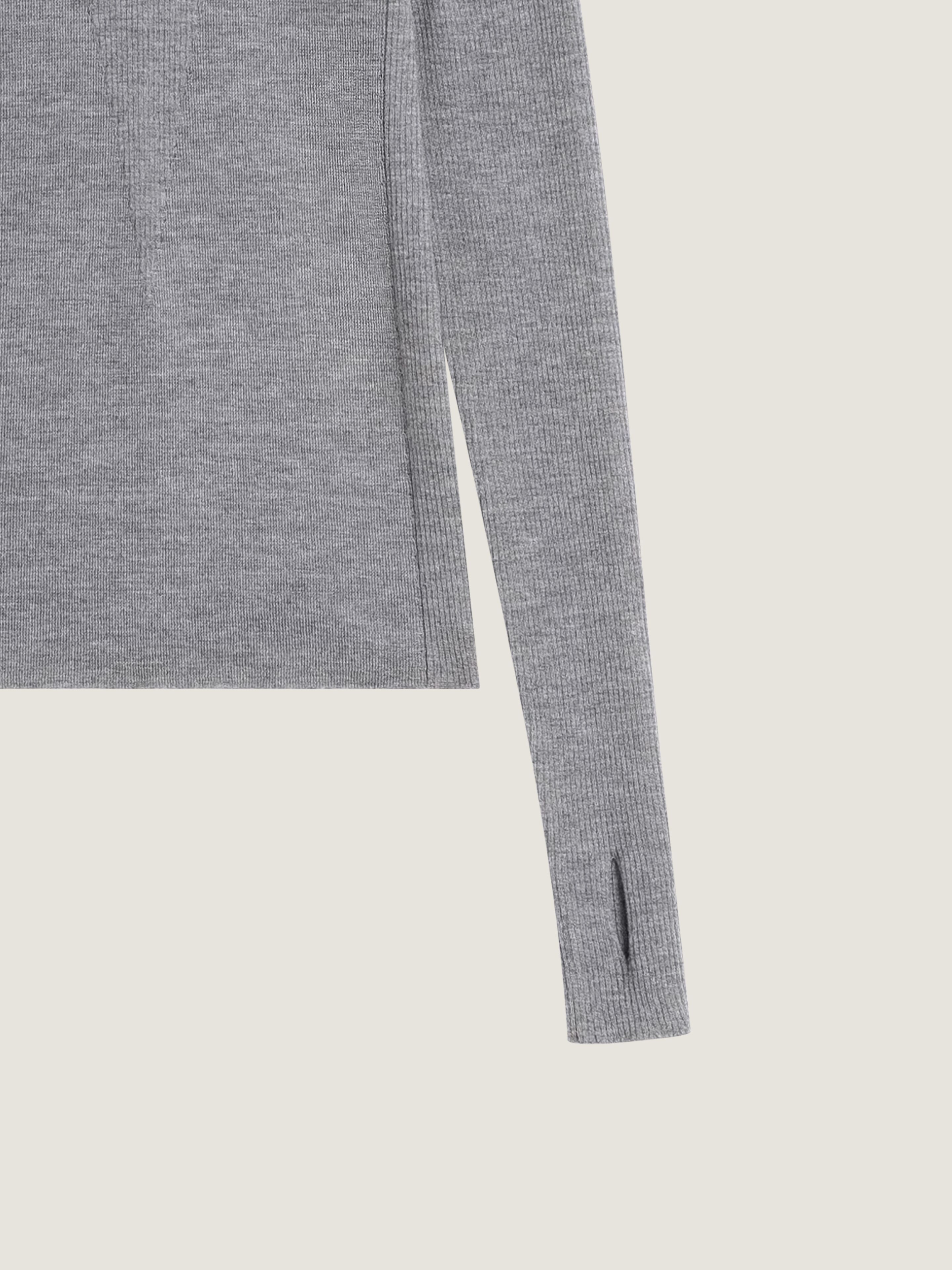 Turtleneck sweater in wool and silk in - dark grey - BW90WX4ZVE