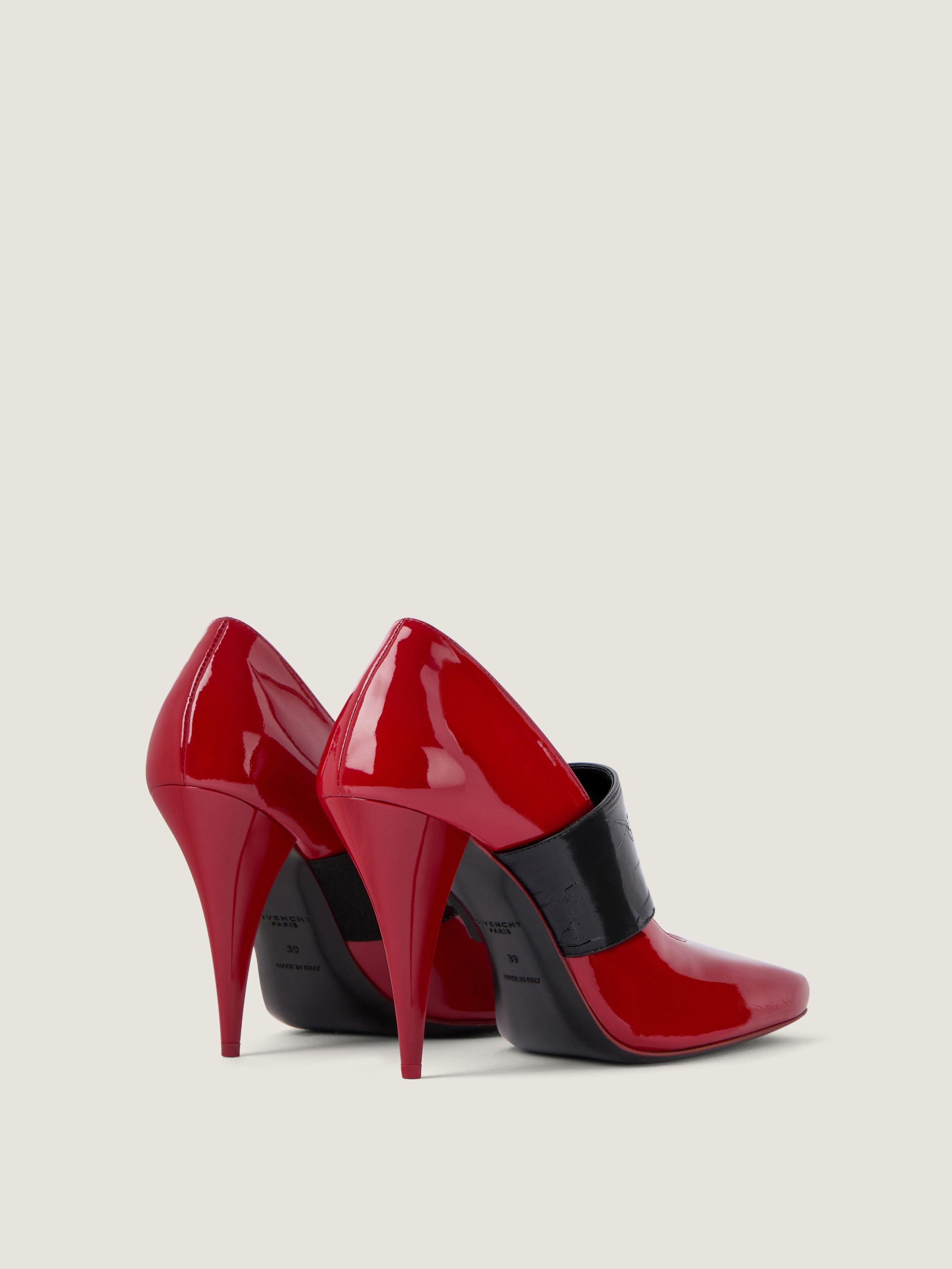 Sliced Square GIVENCHY Tape pumps in patent leather in - deep red