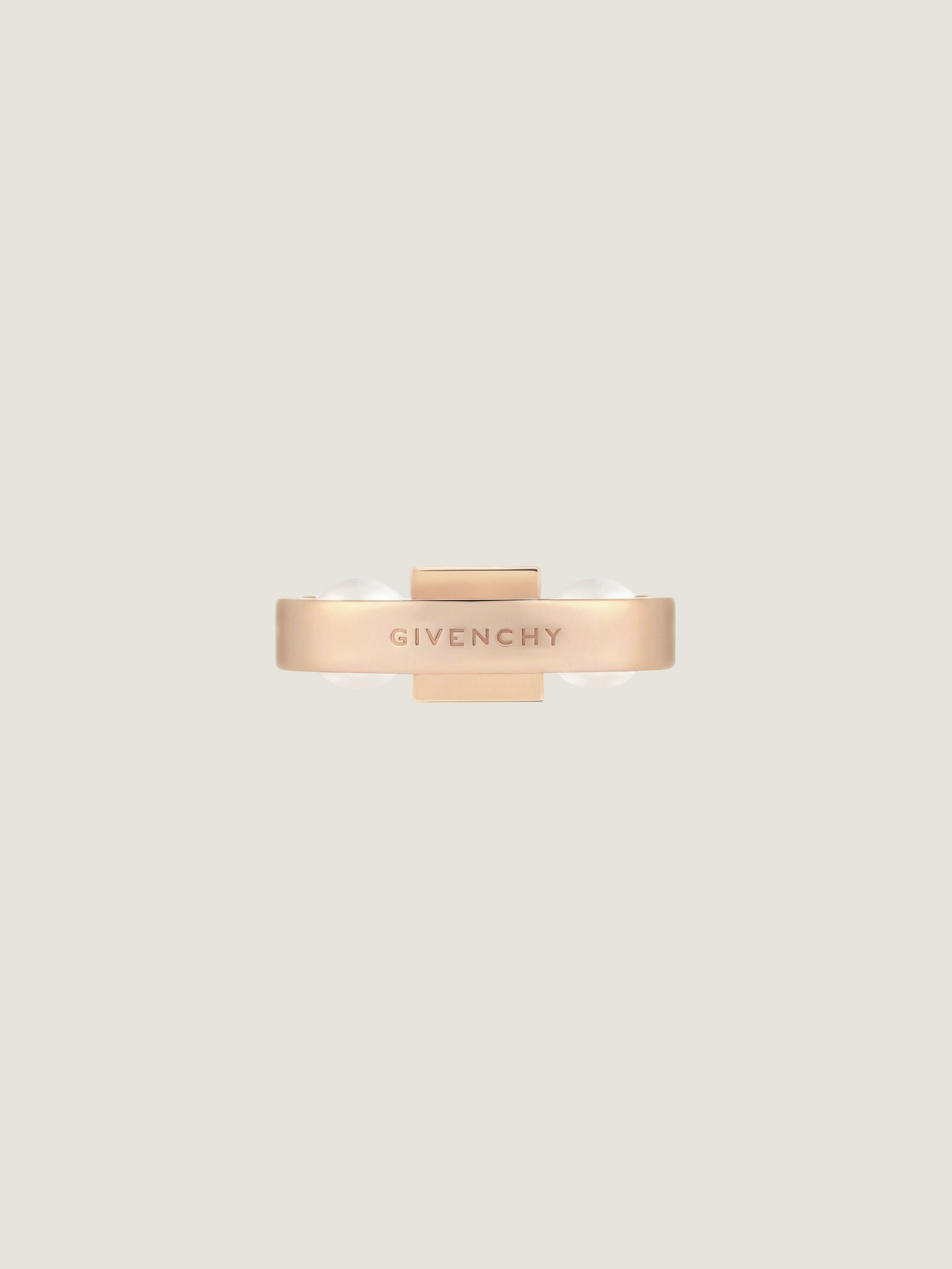 送料込/関税込■GIVENCHY■4Gフェイクパールリング 4G パール リング - ローズゴールド/ホワイト | GIVENCHY JP