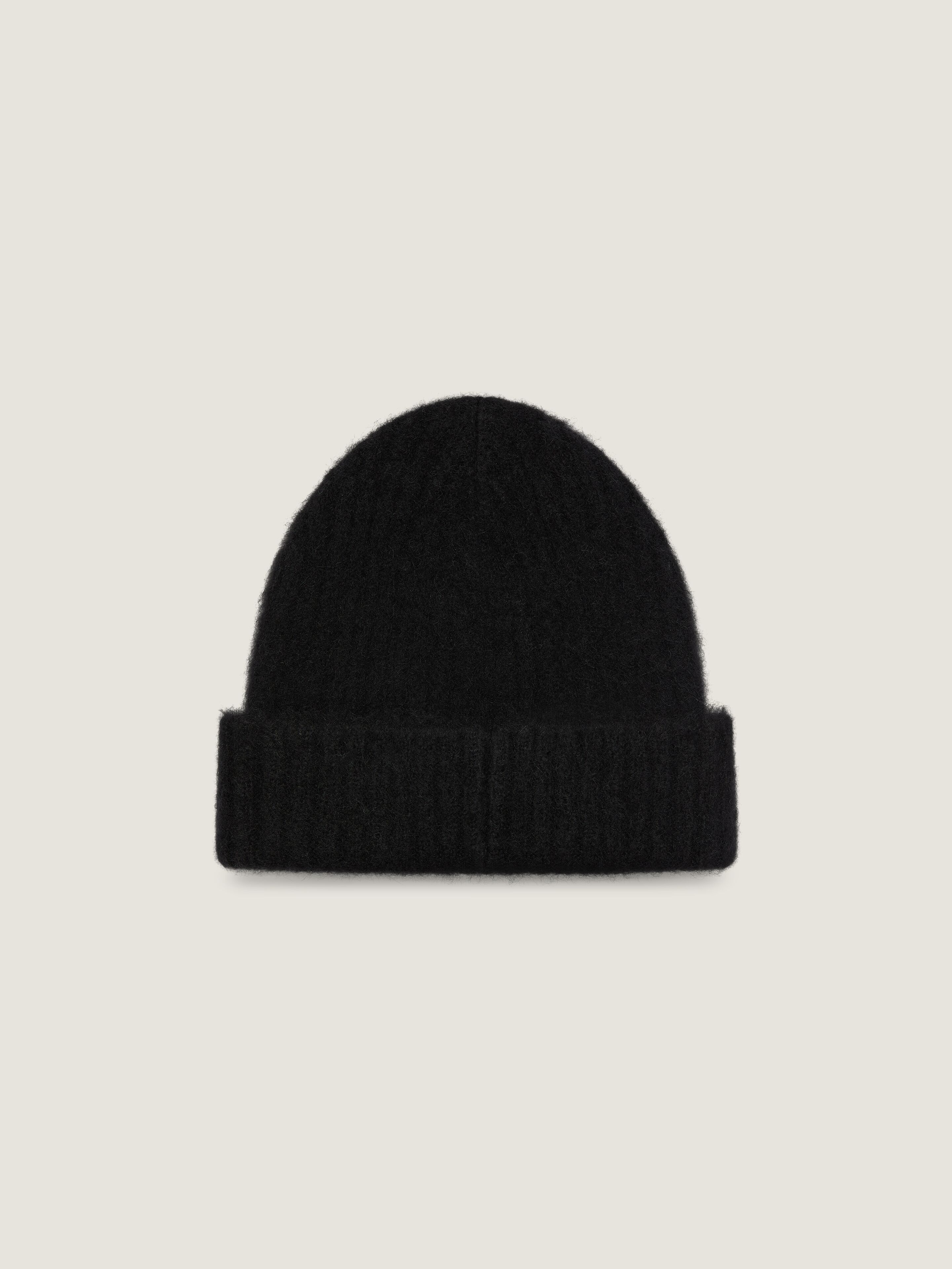【美品】GIVENCHY ブラック ビーニー Givenchy Men's Wool Beanie Hat – Black & White Designer Knit