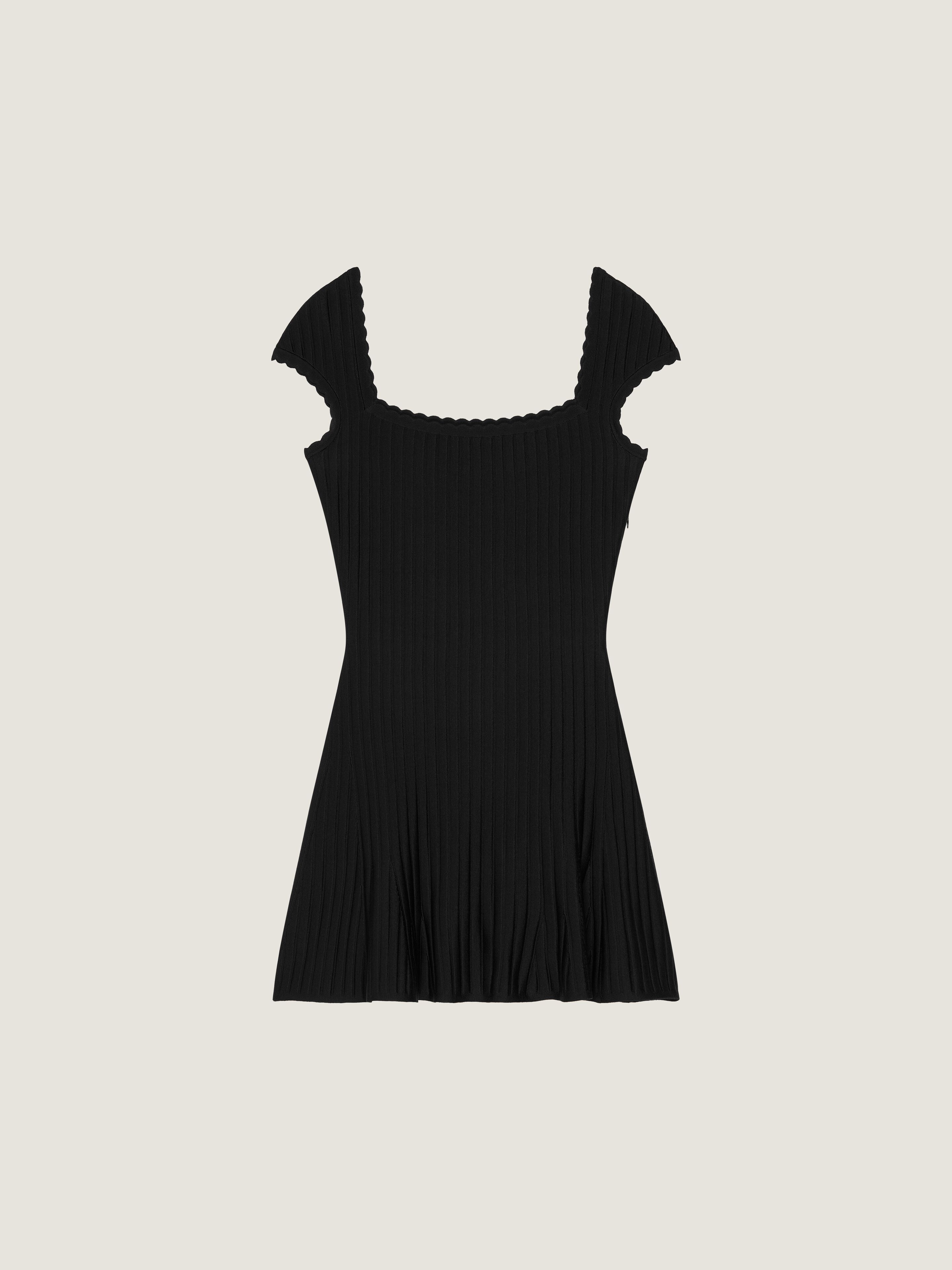 Givenchy A-line Dress In Rib In Black