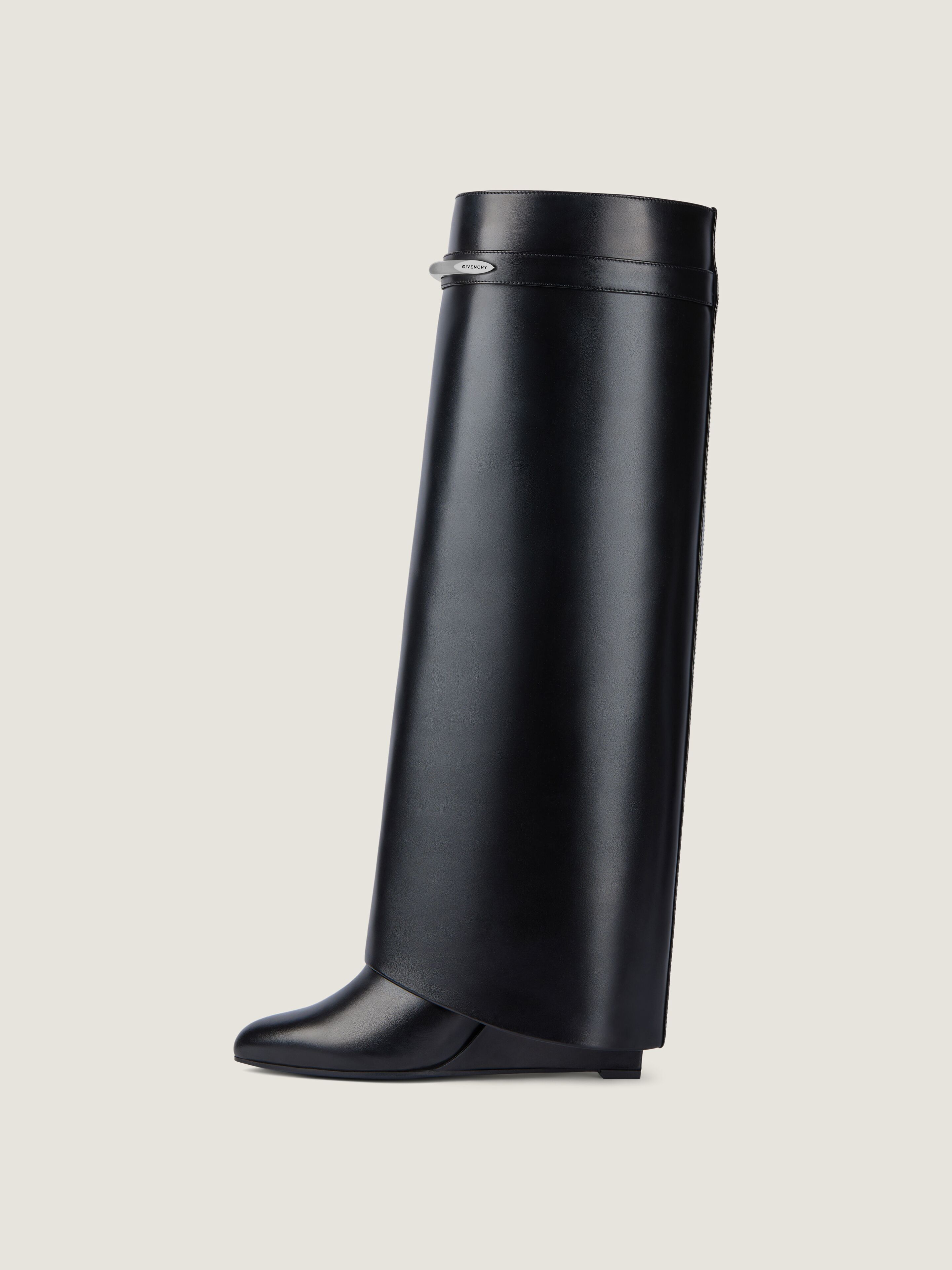 Shark Pinch boots in leather in - black/silvery - BE703XE1J7-008