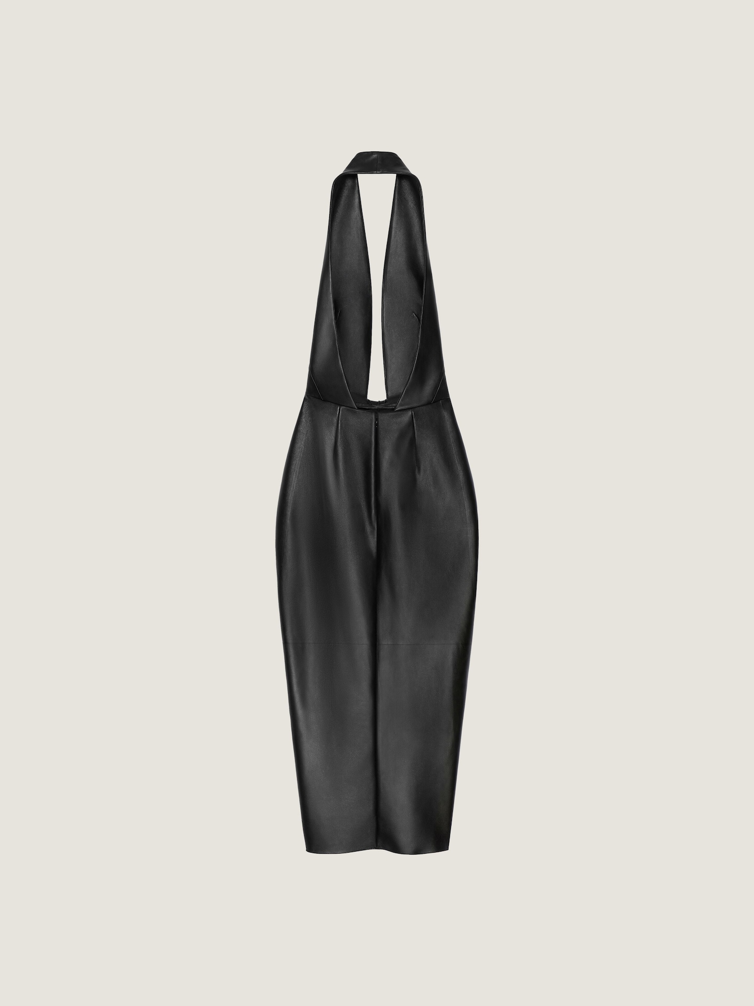 slim fit dress slacks Windsor Murphy Faux Leather Midi Formal Dress in Brown main image 0