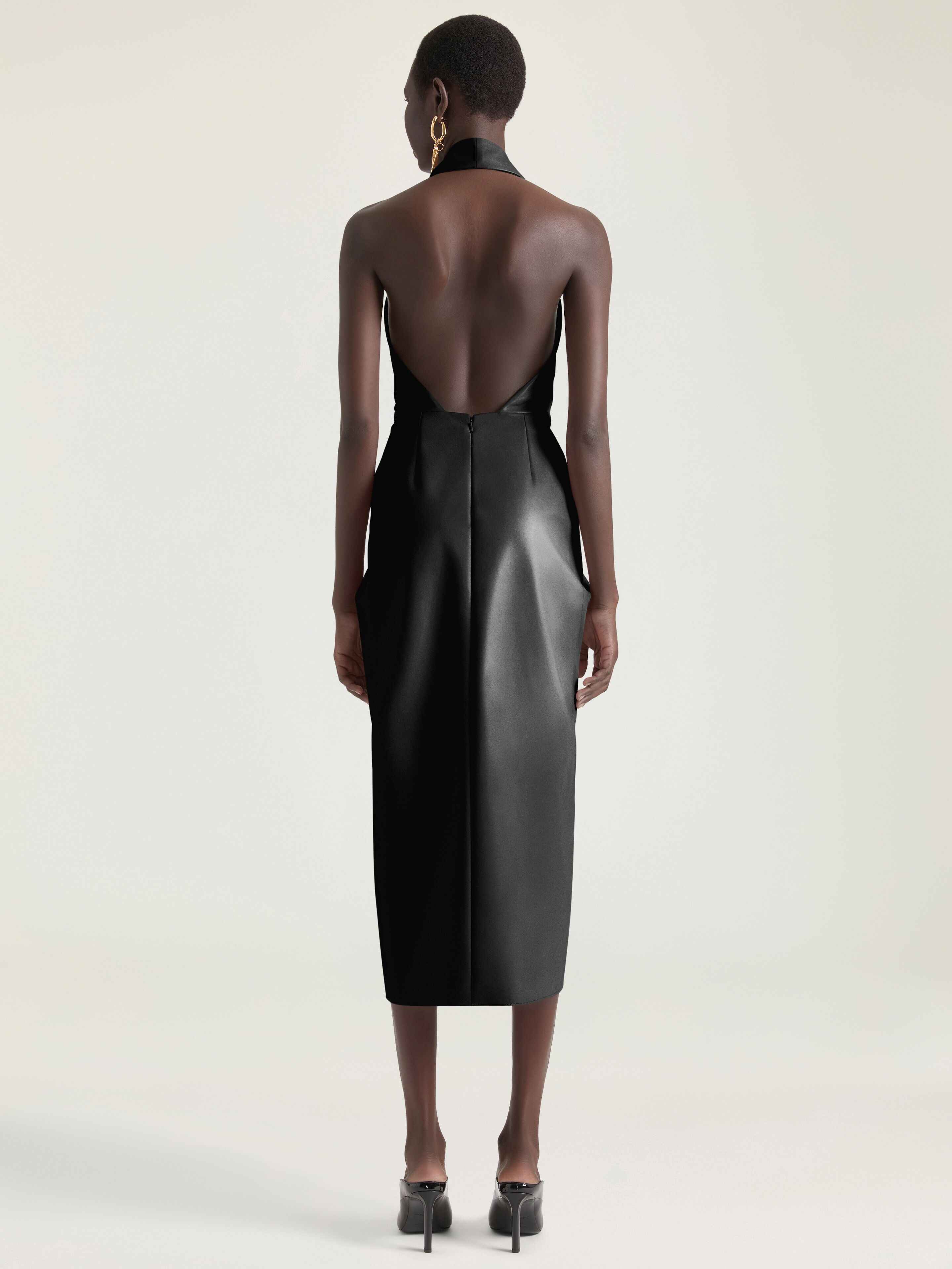 Draped dress in nappa leather in - black - BW22NU61UJ-001 | Givenchy