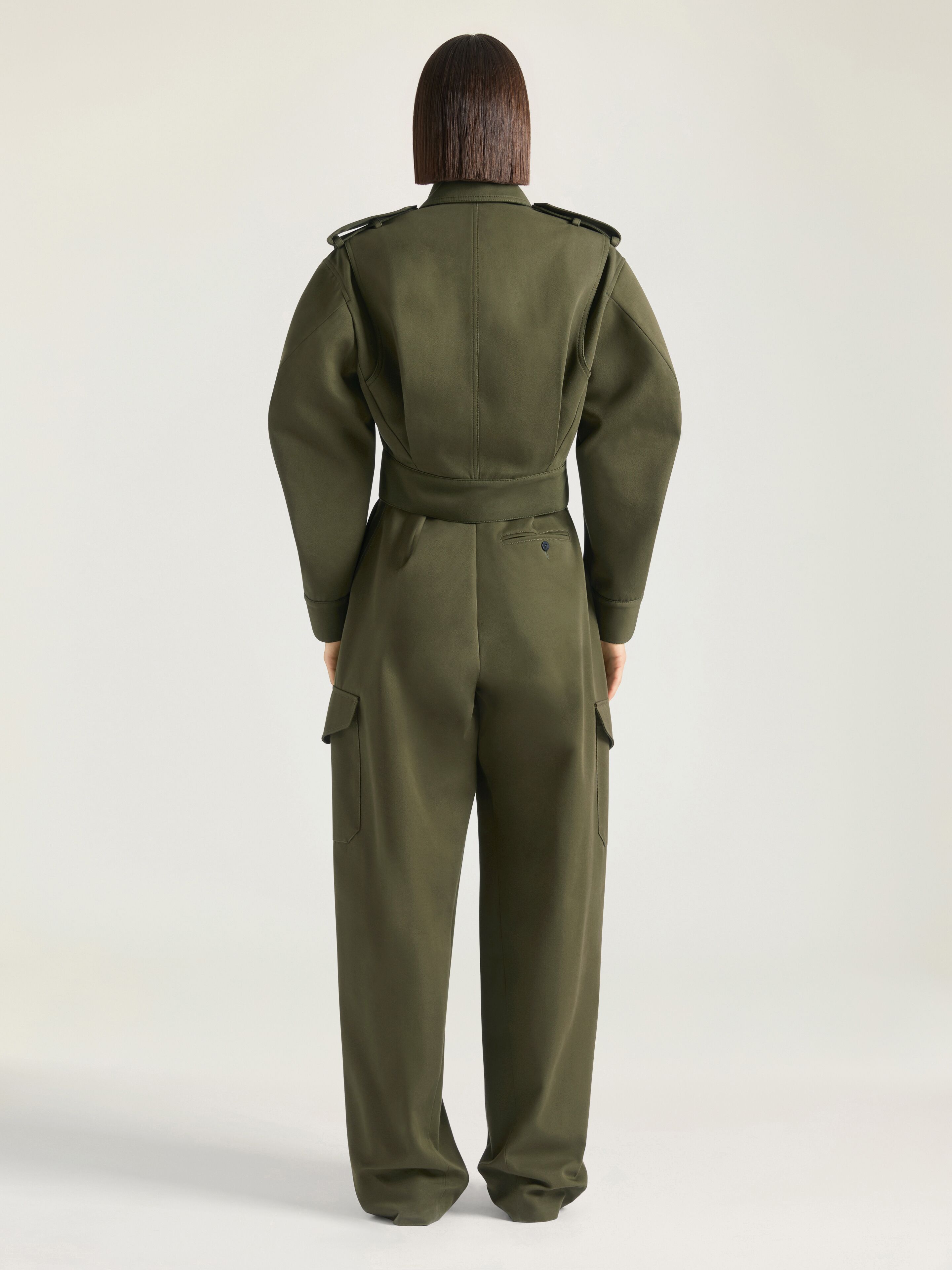 【関税&送料込み】Givenchy Cocoon Trousers Clothing Cocoon utility pants in cotton and wool in - khaki | Givenchy US