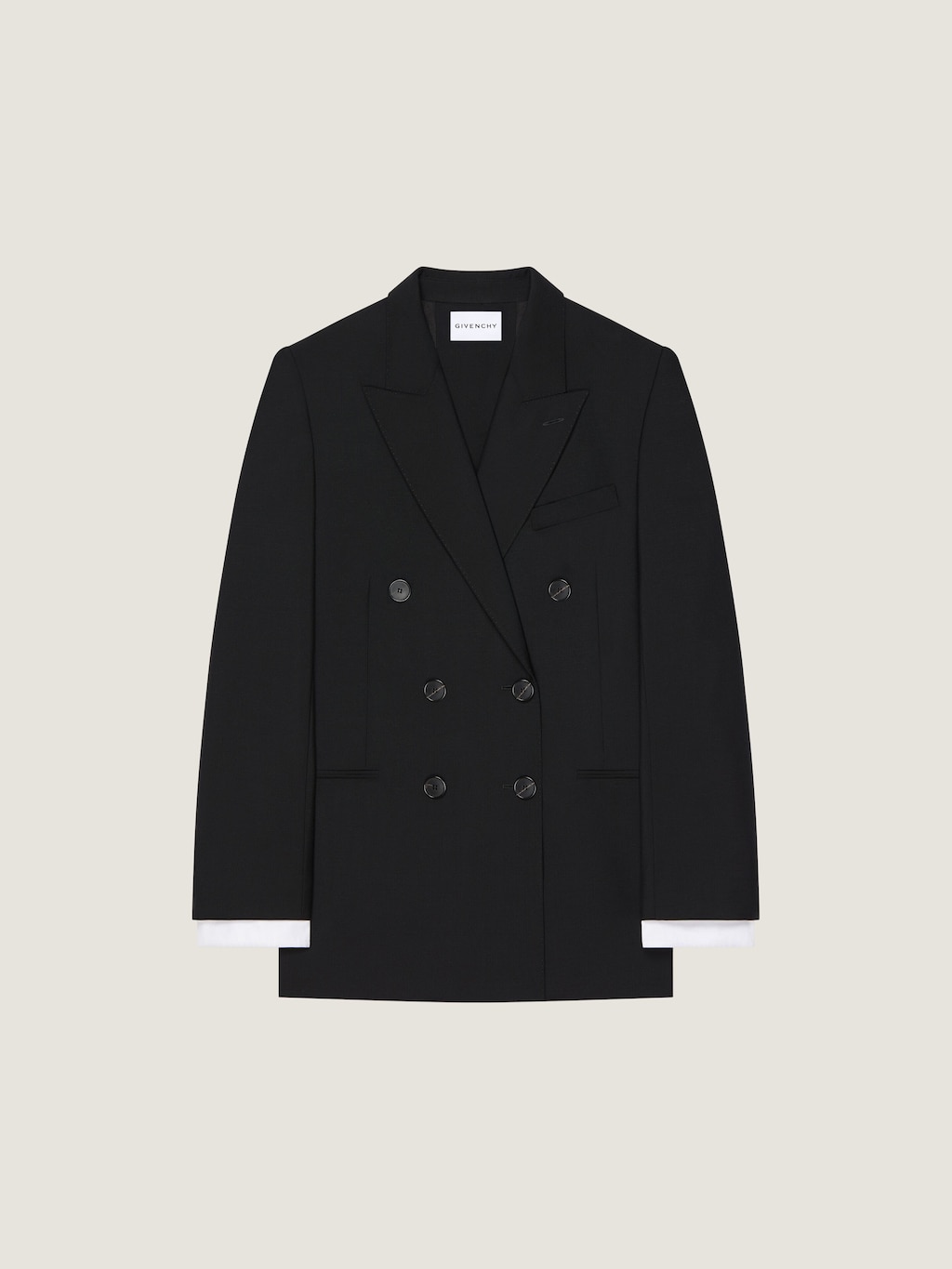 Givenchy - Double-breasted slashed jacket in wool and mohair