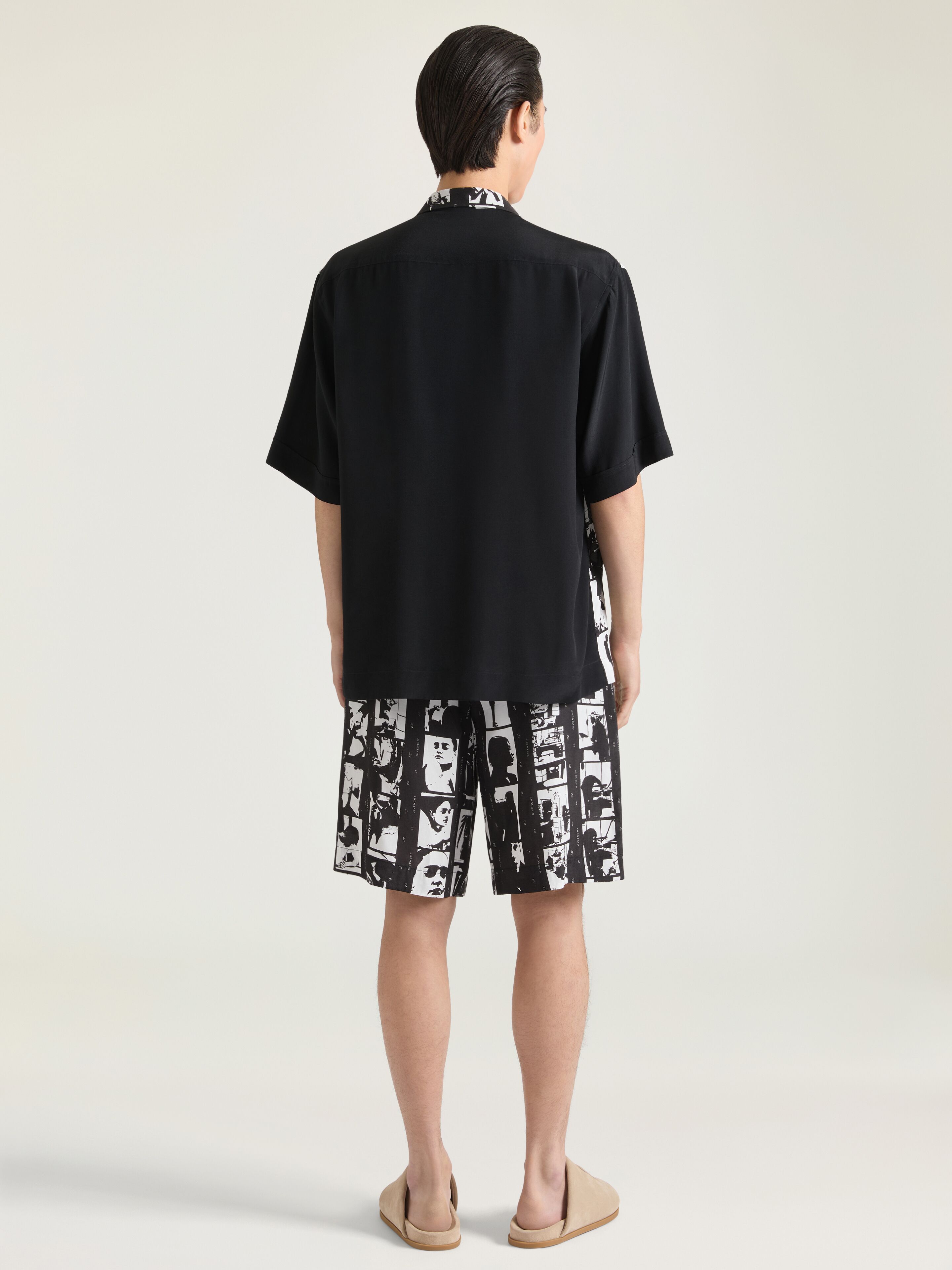 Shirt with Photographic Negative print in - black/white
