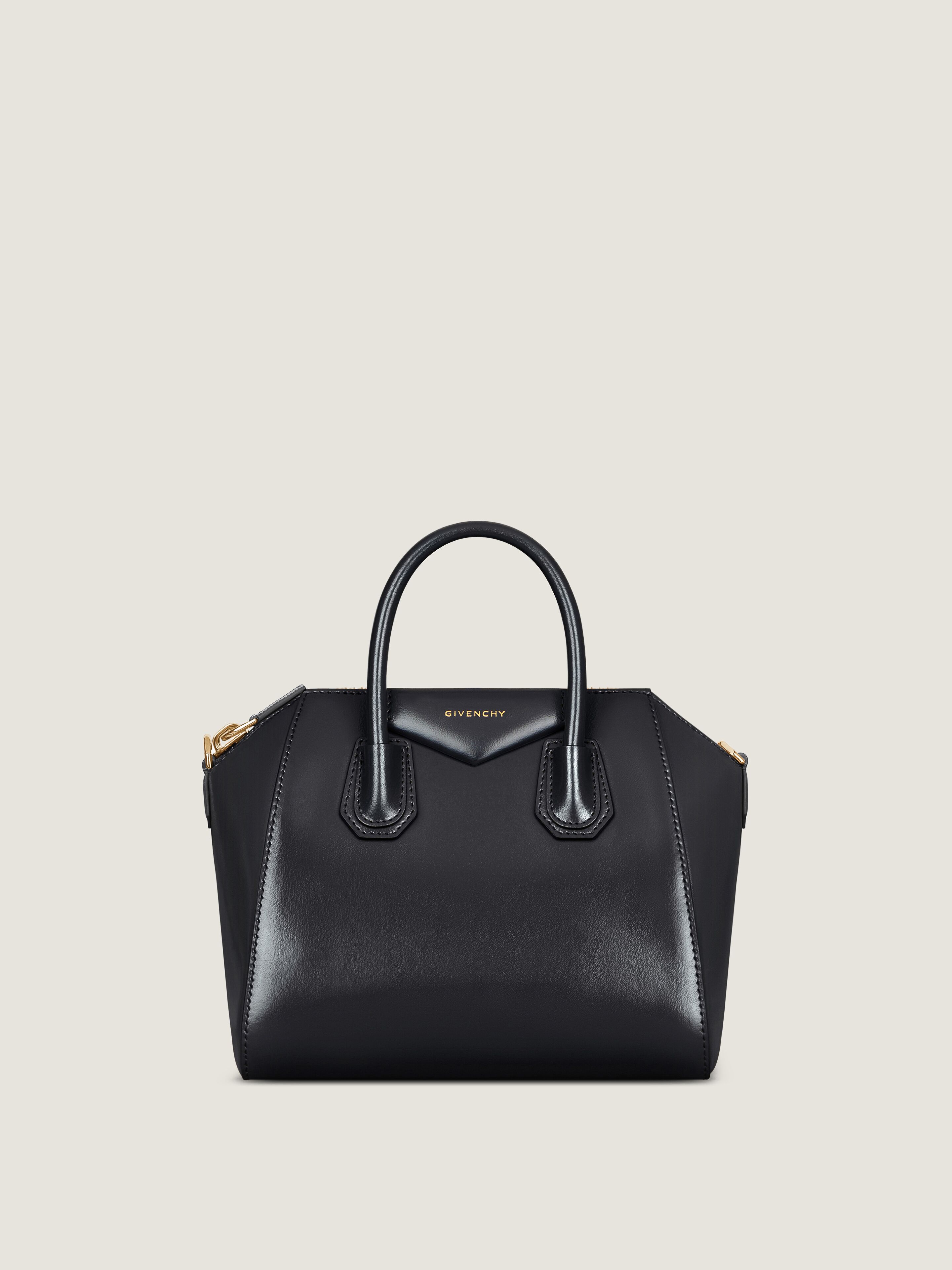 Givenchy Small Antigona Bag In Box Leather In Black