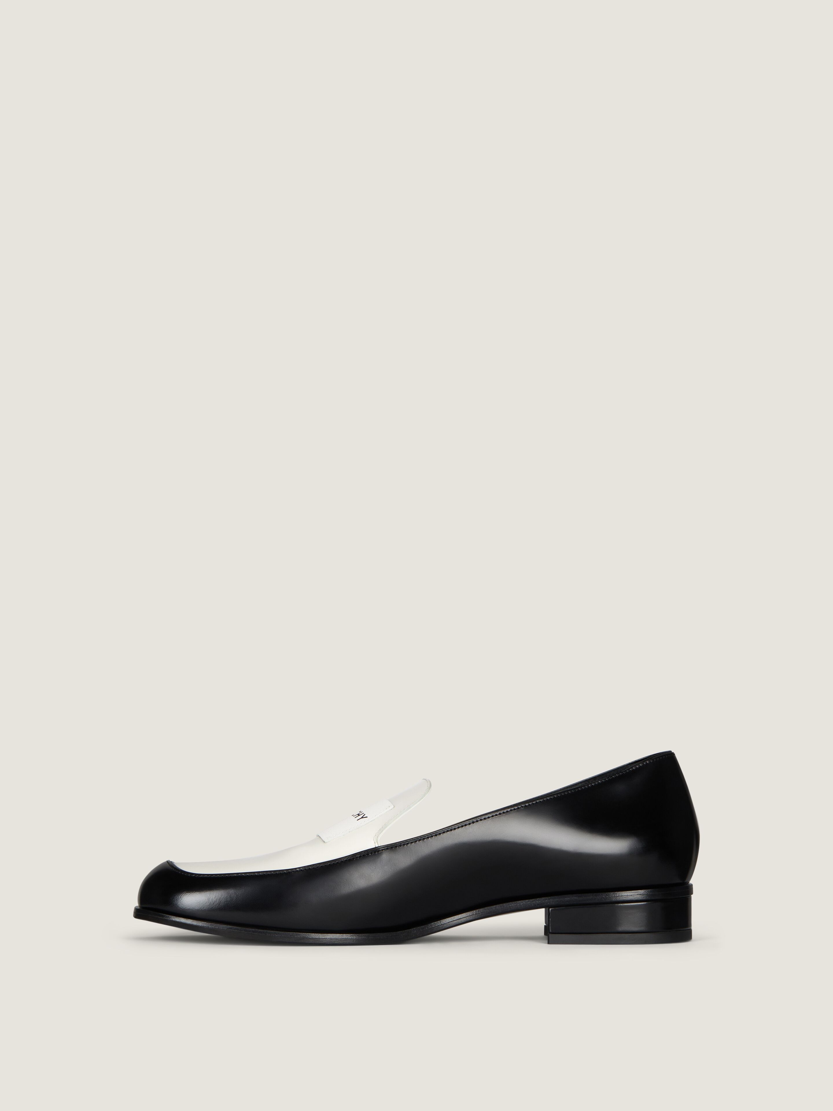 Tux bicolor loafers in leather in - black/white - BE202QE2H5-004