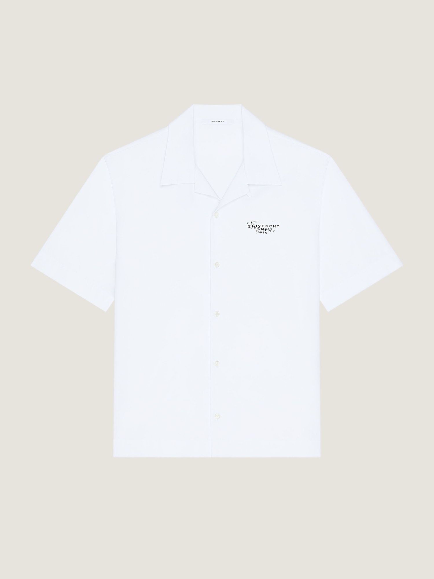 Shirt in poplin with Givenchy Stamp print in - white - BM618F1YJQ 