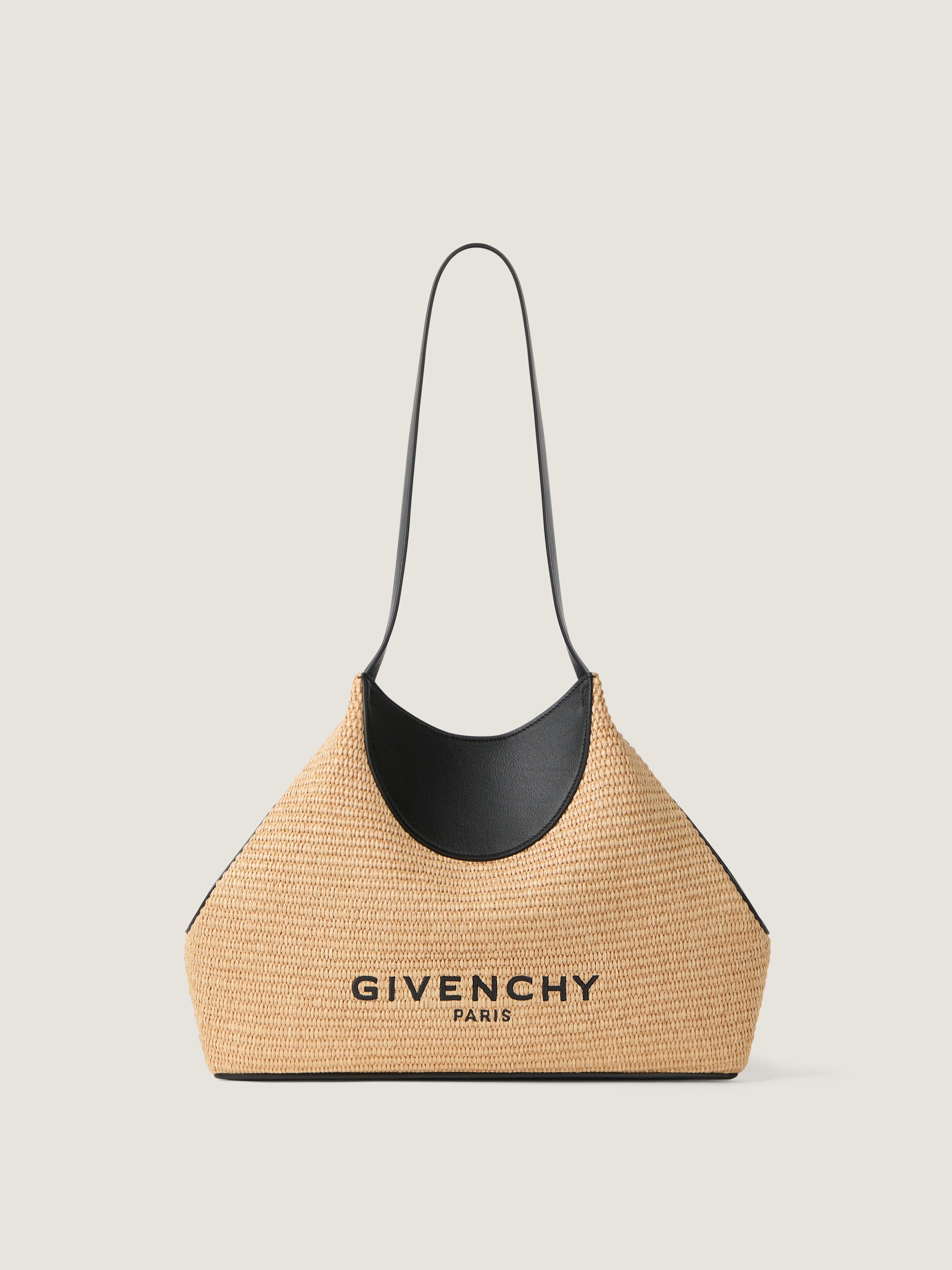 Small Facet tote bag in raffia in - natural - BB516PB2F6-101
