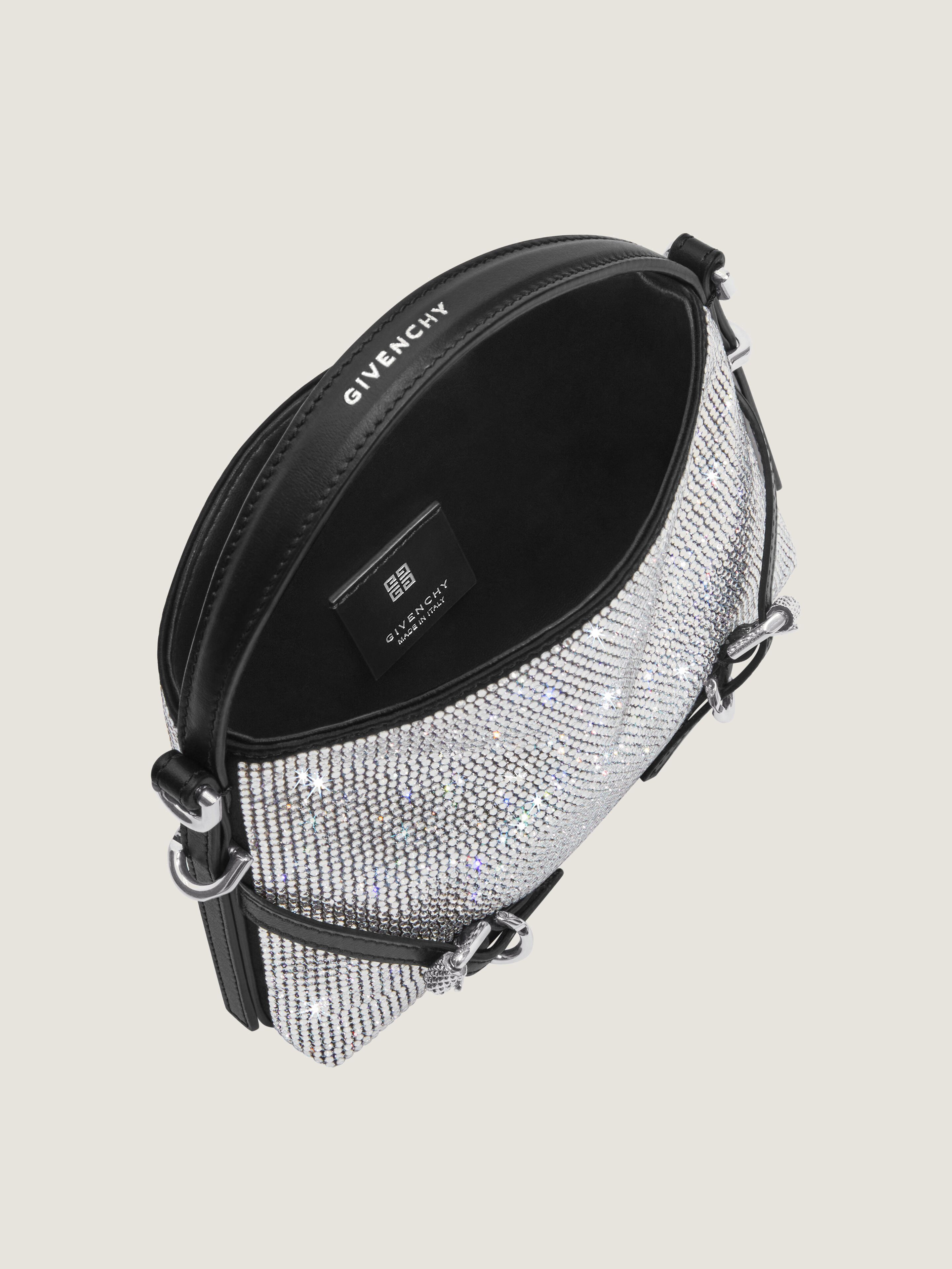 ハンドバッグ GIVENCHY EMBELLISHED SATIN NANO VOYOU HANDBAG 0400022186771_LIGHTSILVERY?wid