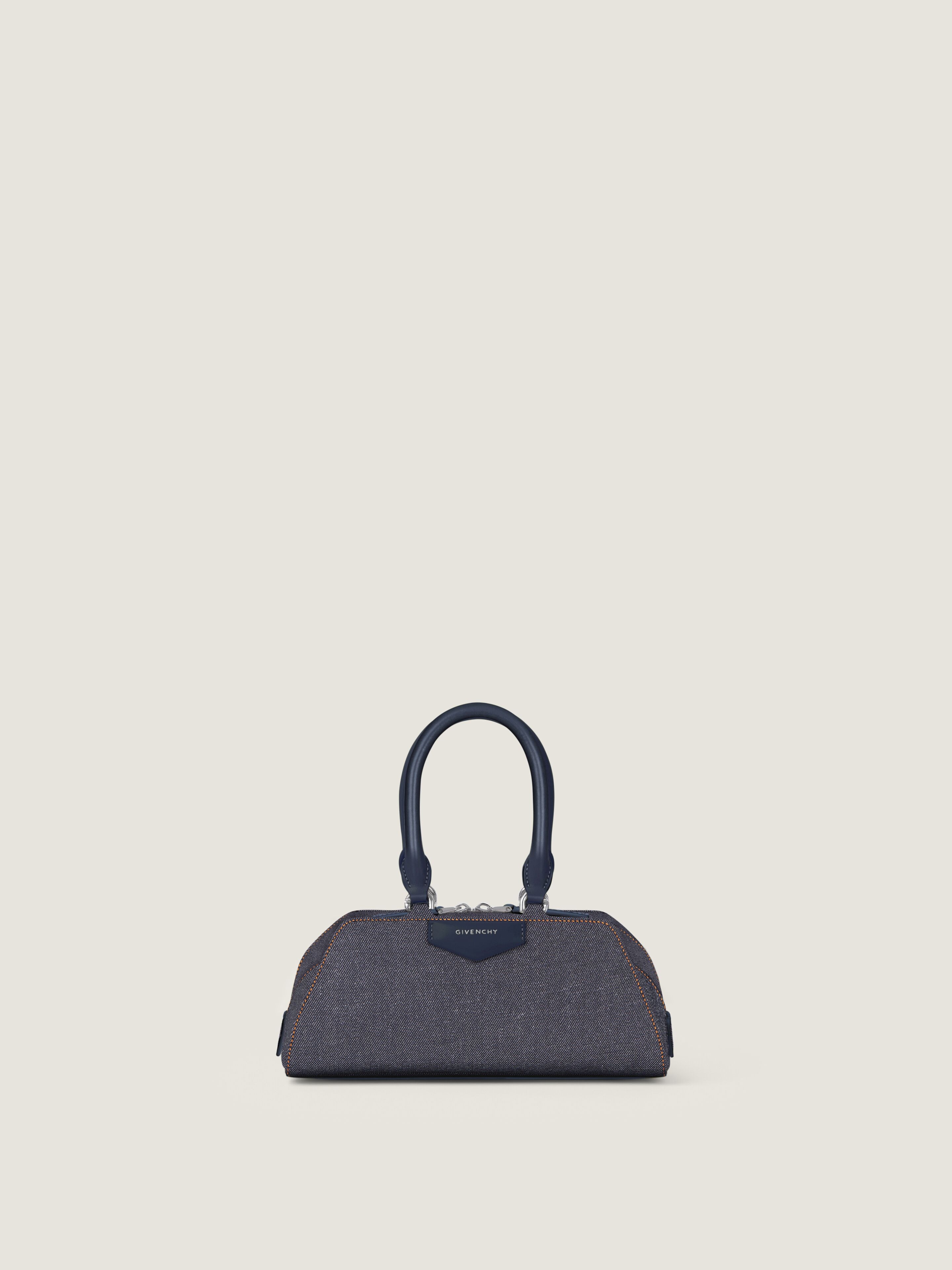 Givenchy Mini Antigona East-west Bag In Denim In Multi